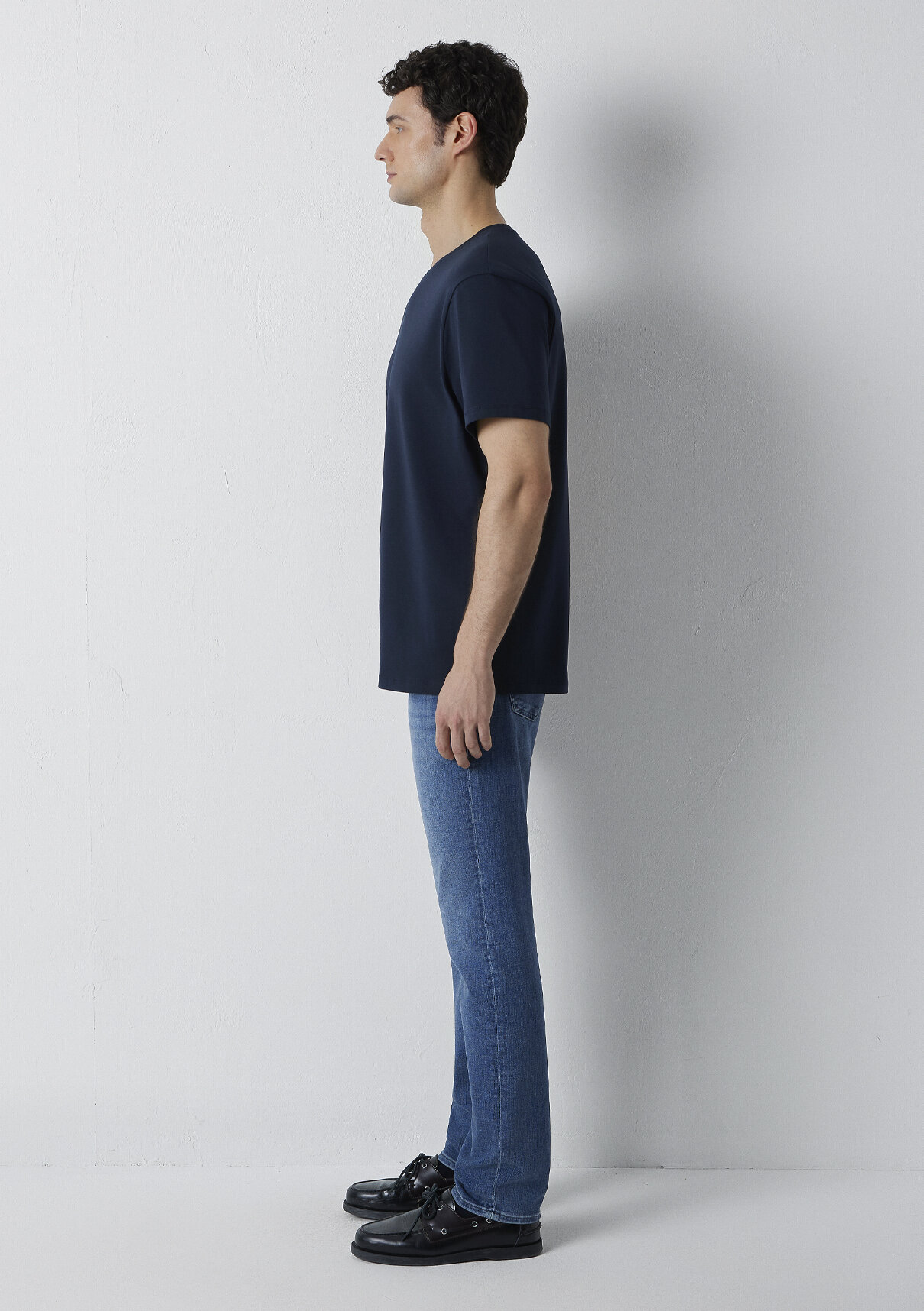 Mavi Stretch Lacivert Basic Tişört görsel 4