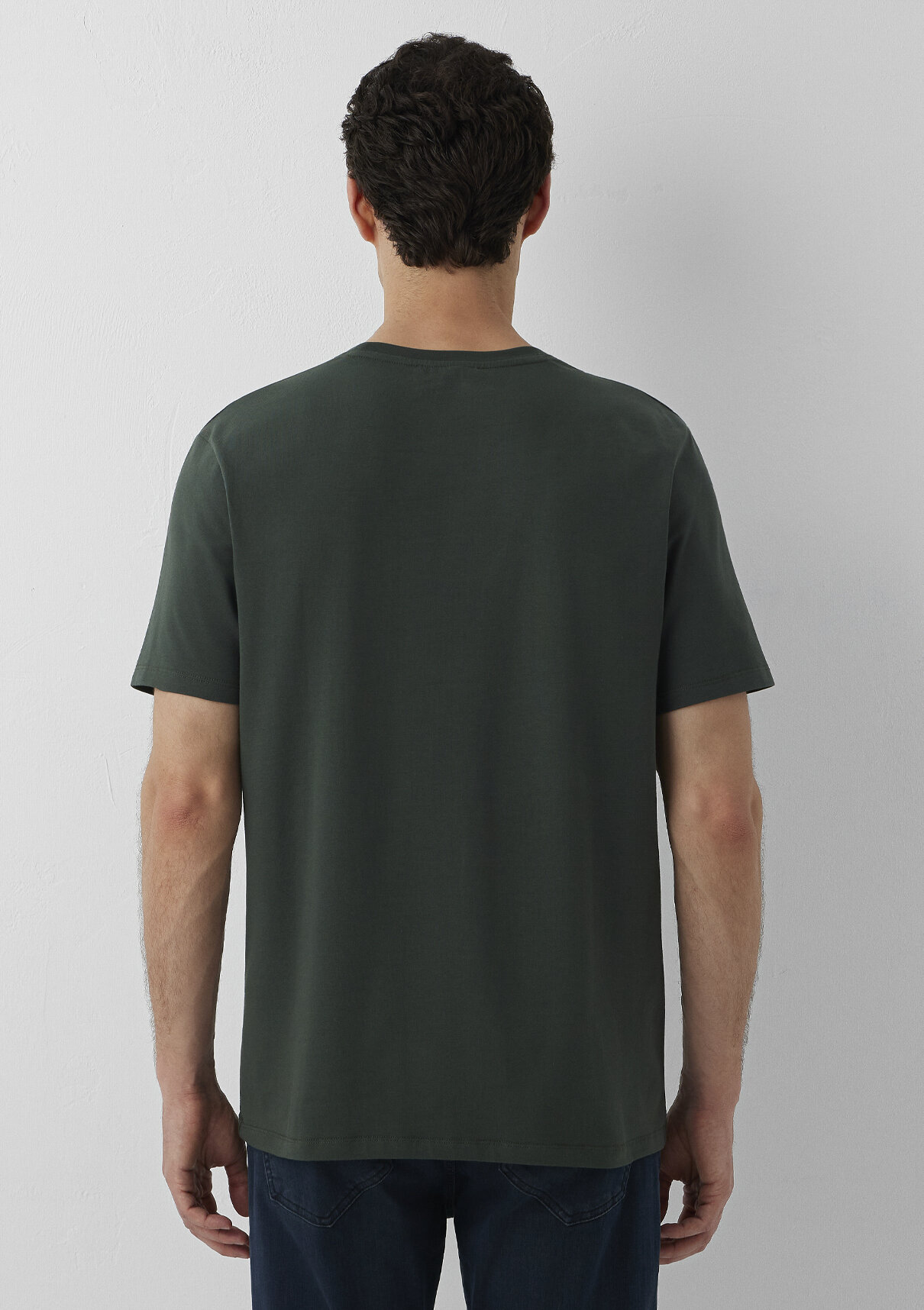 Mavi Stretch Yeşil Basic Tişört görsel 5