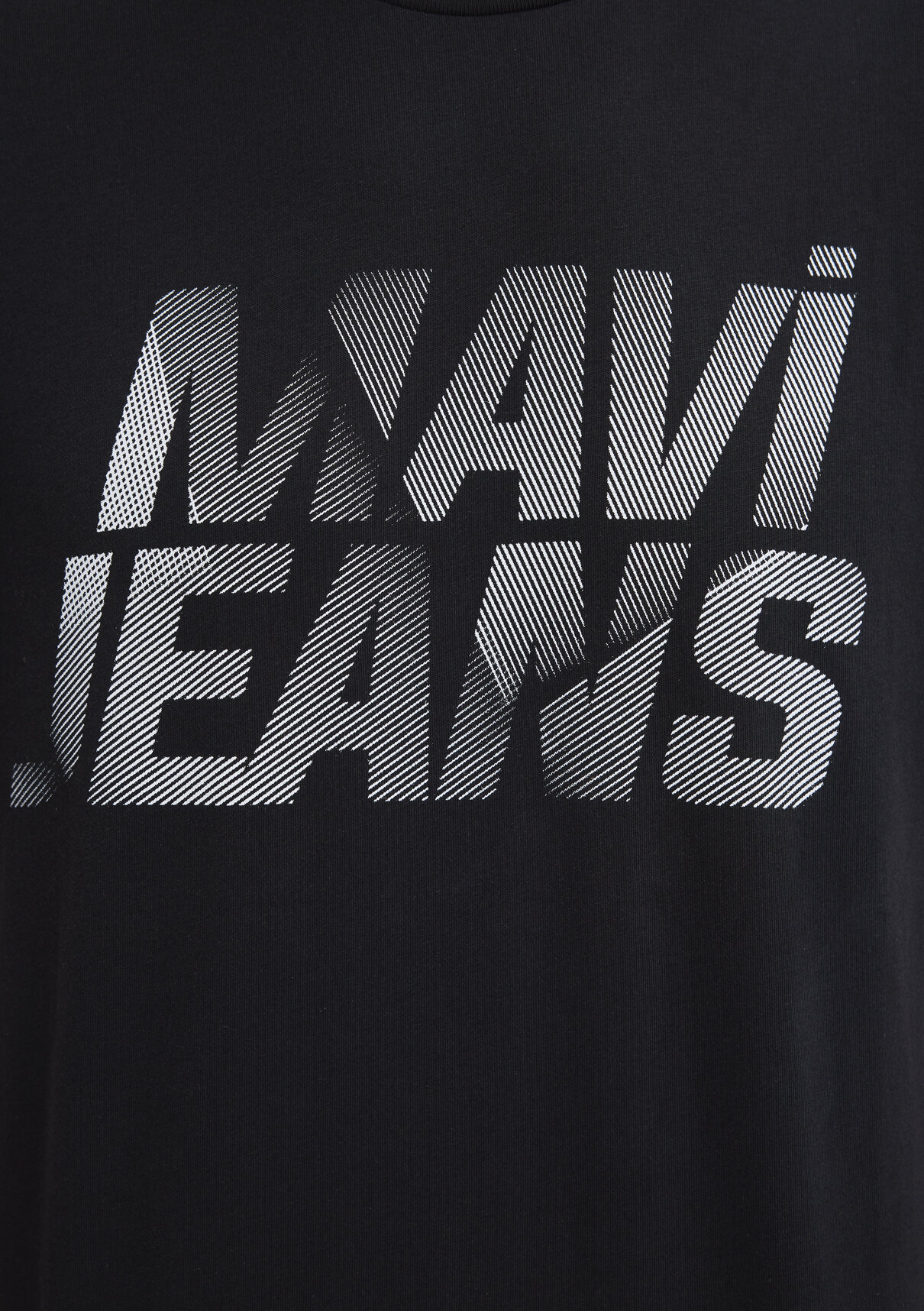 Mavi Logo Baskılı Siyah Tişört görsel 8