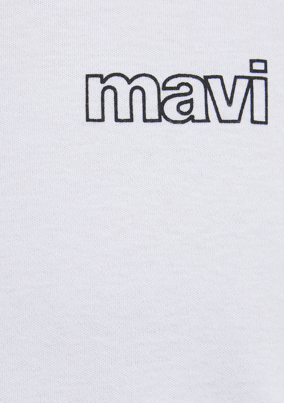 Mavi Logo Baskılı Beyaz İnterlok Tişört görsel 8