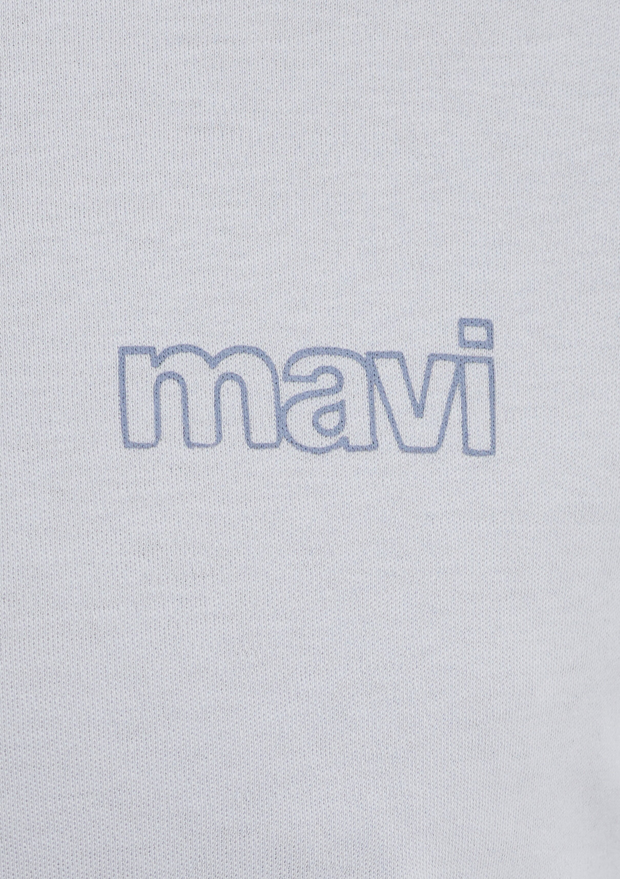 Mavi Logo Baskılı Mavi İnterlok Tişört görsel 7