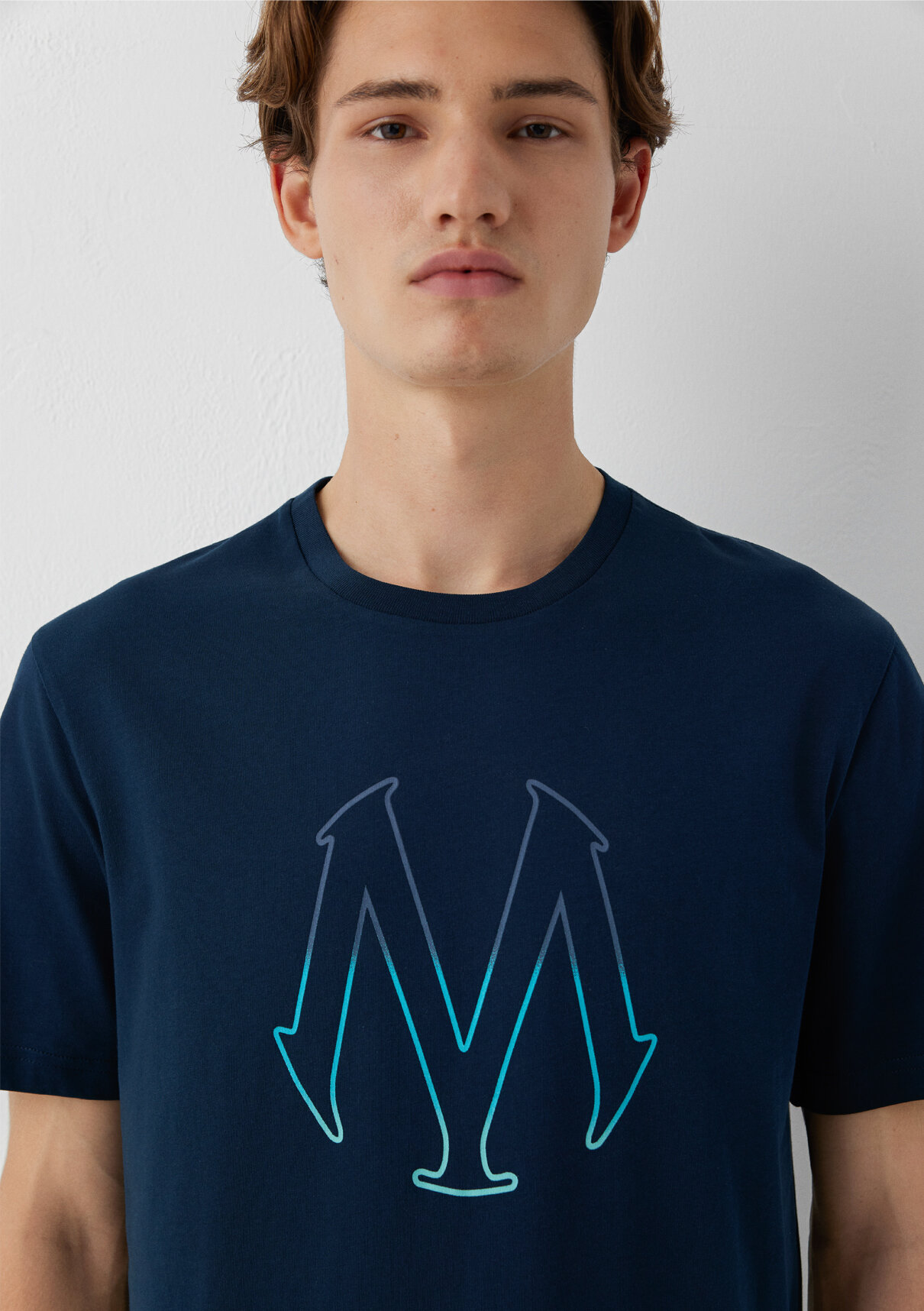 Mavi Logo Baskılı Lacivert Tişört görsel 6