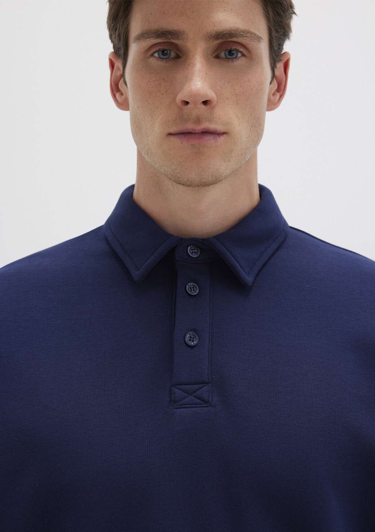 Mavi Lacivert Polo Sweatshirt görsel 5