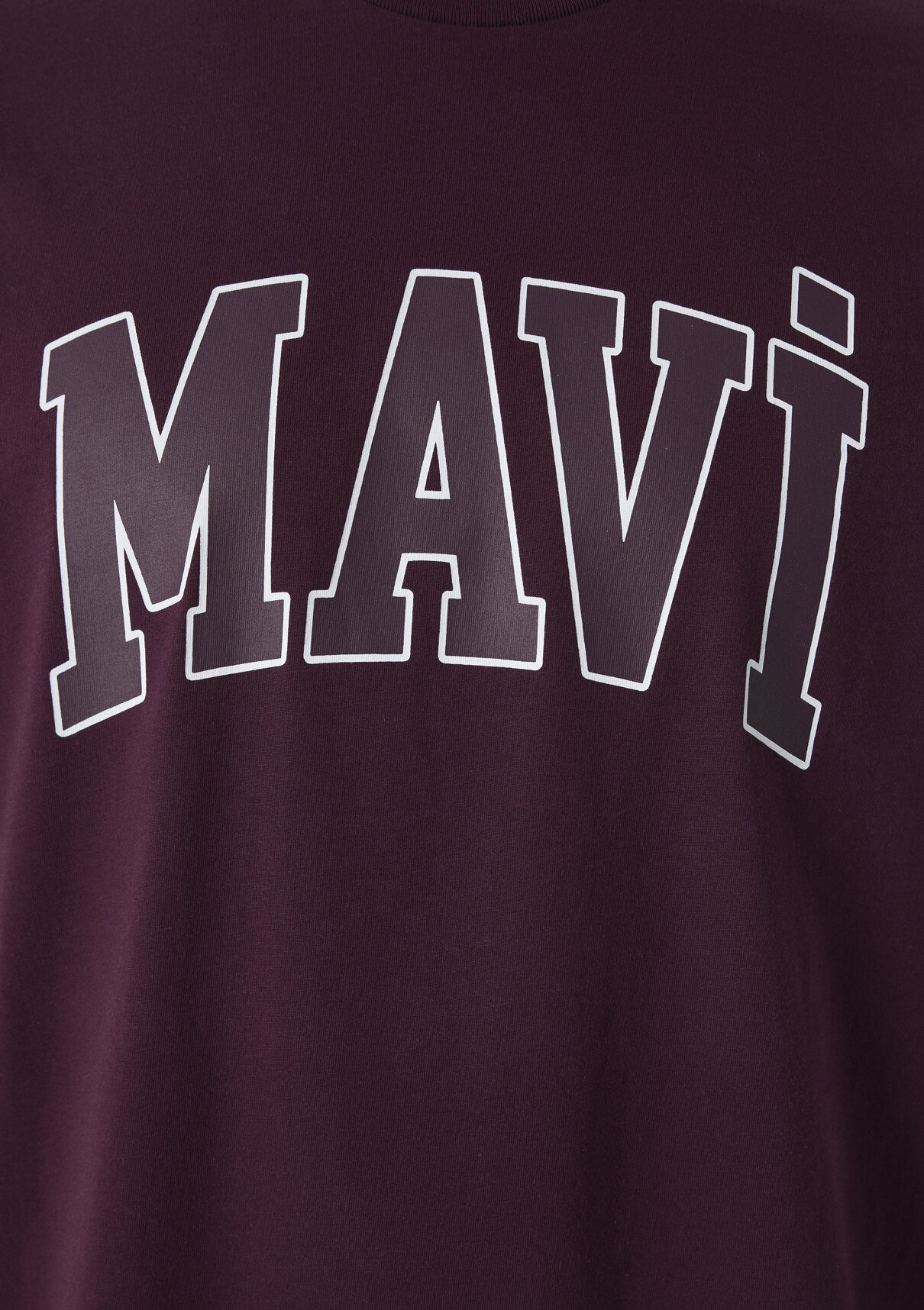 Mavi Logo Baskılı Mor Tişört görsel 7