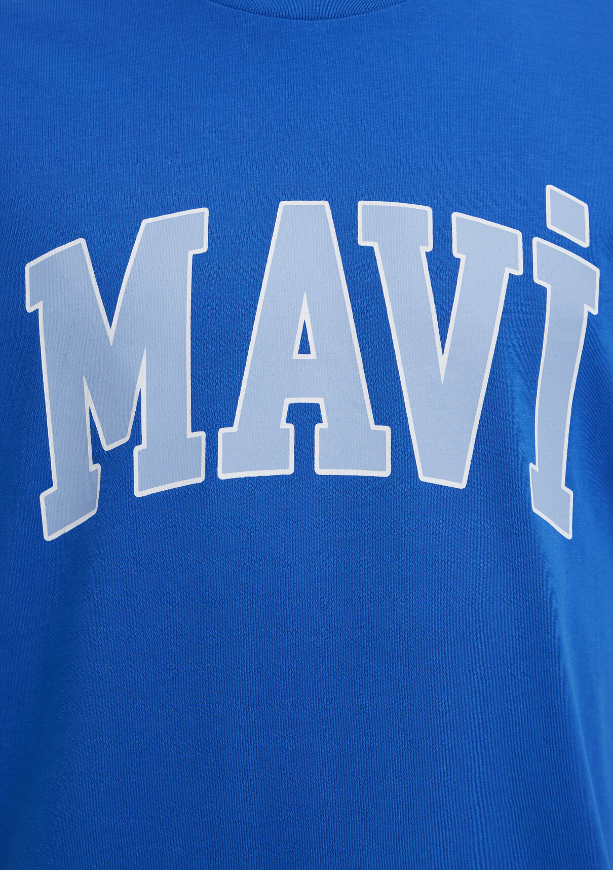 Mavi Logo Baskılı Mavi Tişört görsel 7