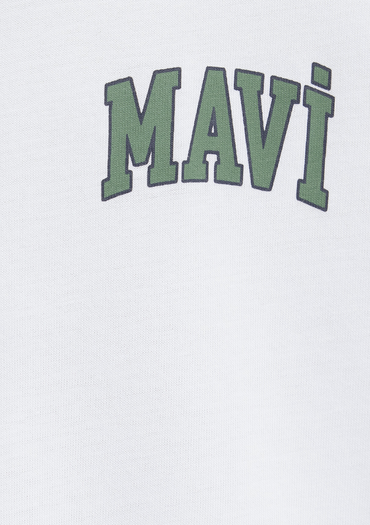 Mavi Logo Baskılı Beyaz Tişört görsel 8