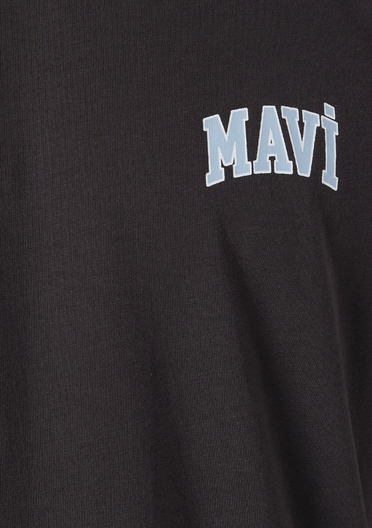 Mavi Logo Baskılı Kahverengi Tişört görsel 7