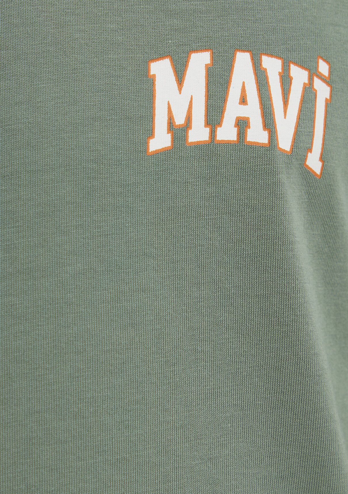 Mavi Logo Baskılı Yeşil Tişört görsel 7
