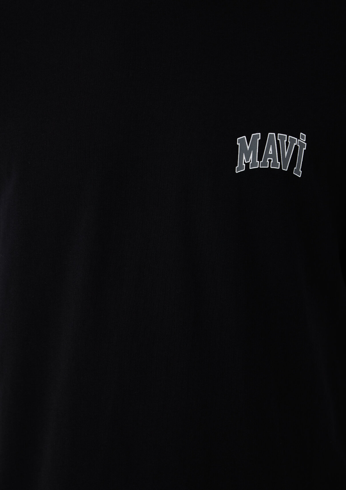 Mavi Logo Baskılı Siyah Tişört görsel 7