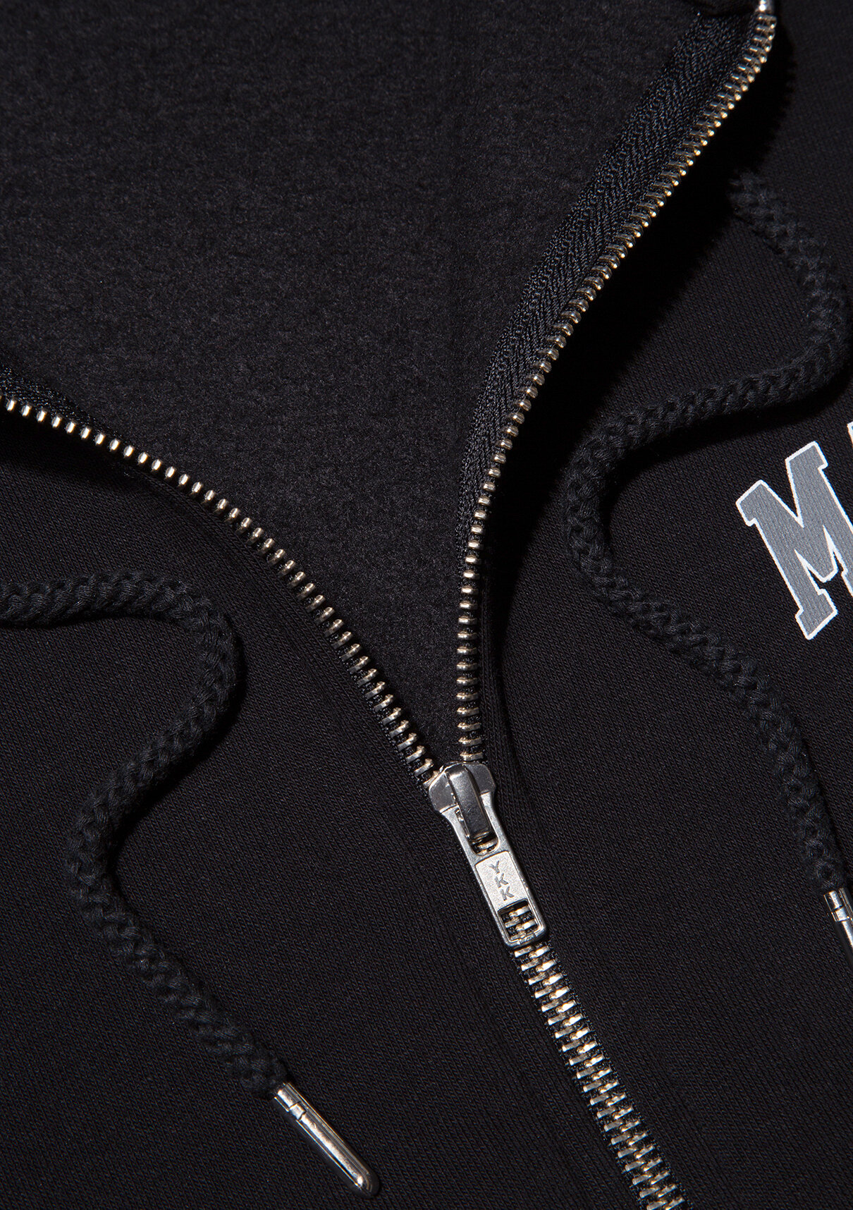 Mavi Logo Baskılı Kapüşonlu Fermuarlı Siyah Sweatshirt görsel 6