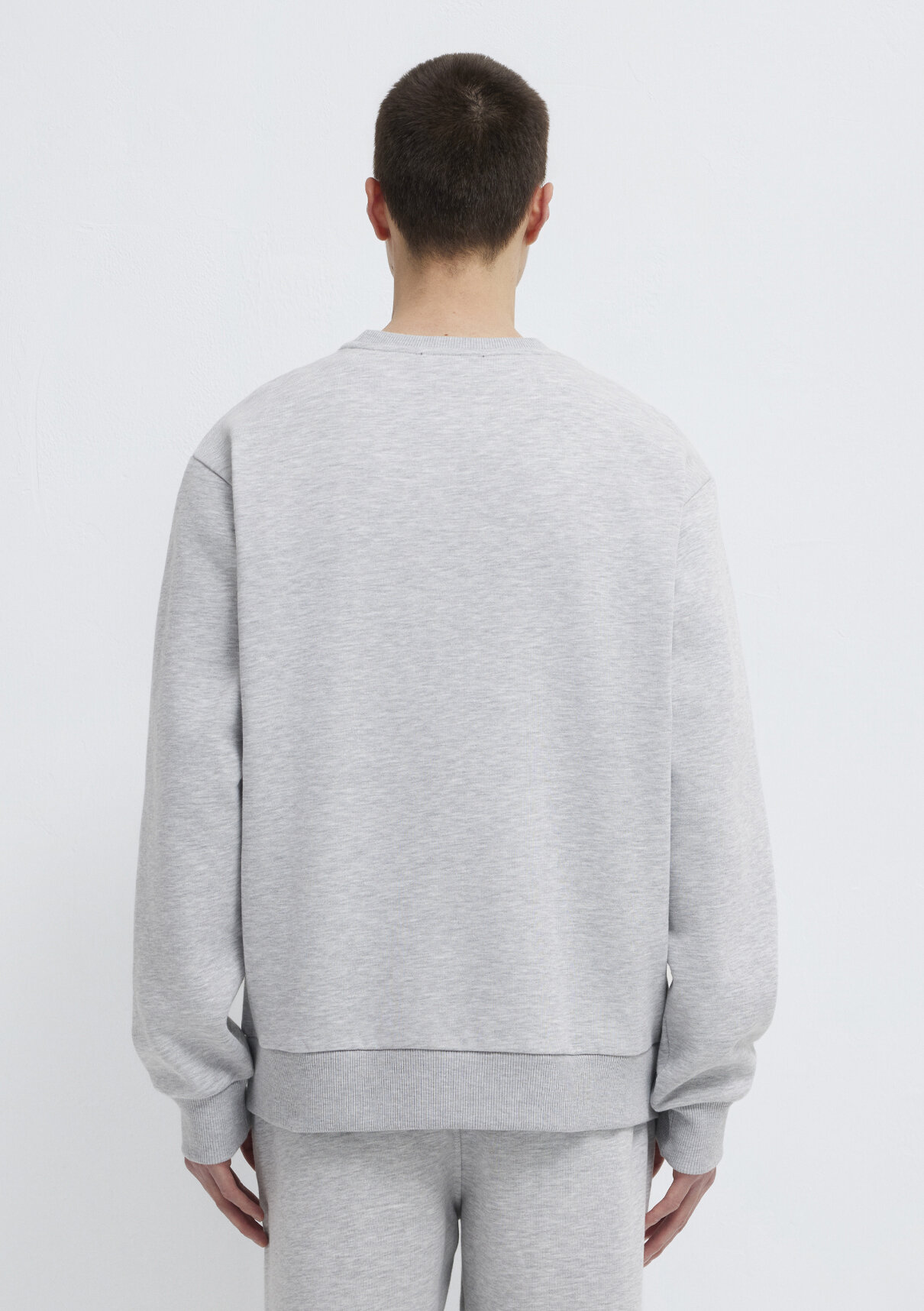 Mavi Logo Baskılı Gri Sweatshirt görsel 5