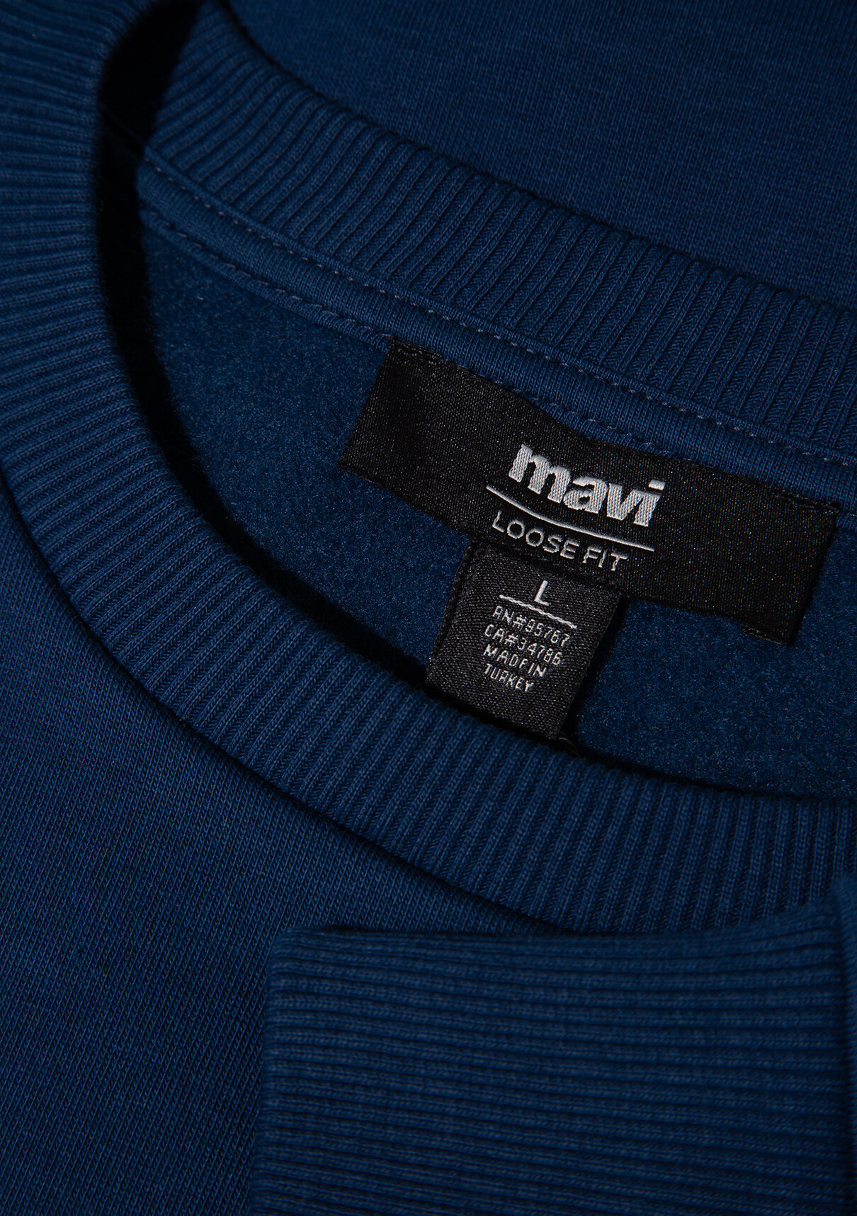 Mavi Logo Baskılı Mavi Sweatshirt görsel 7