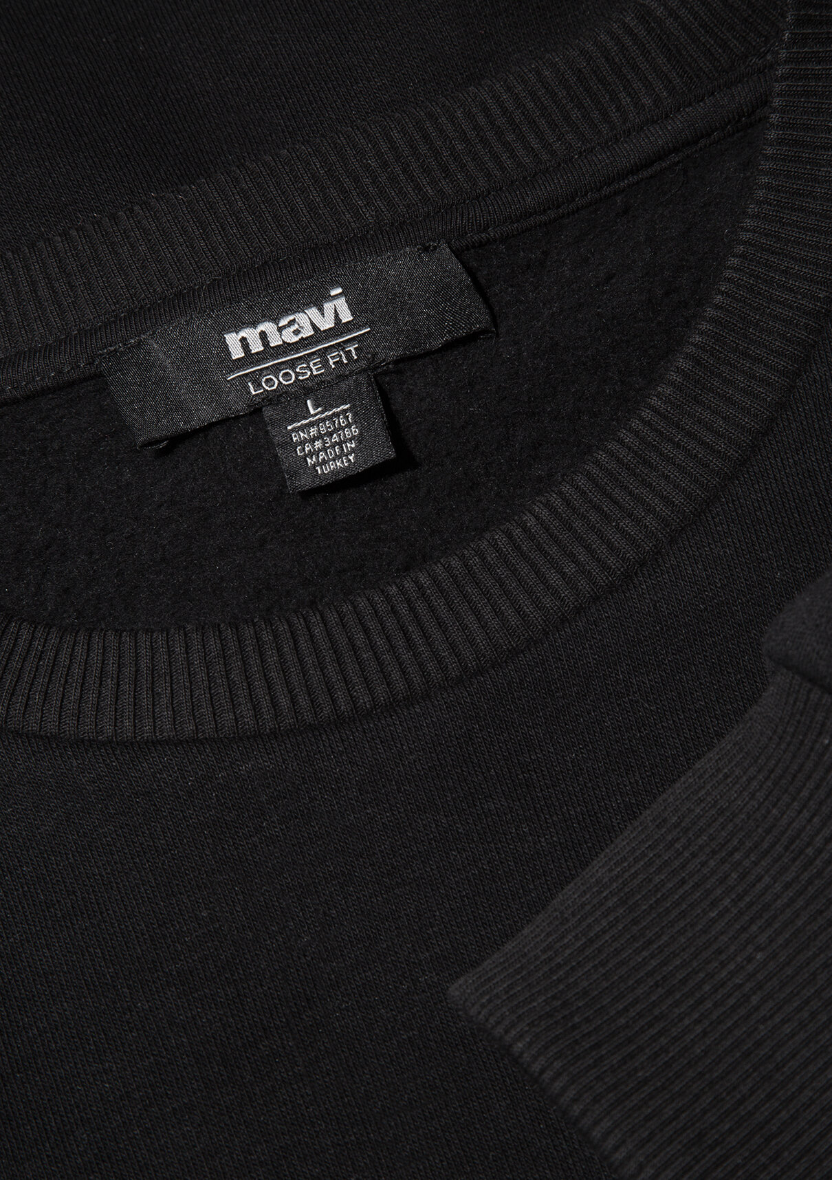 Mavi Logo Baskılı Siyah Sweatshirt görsel 7