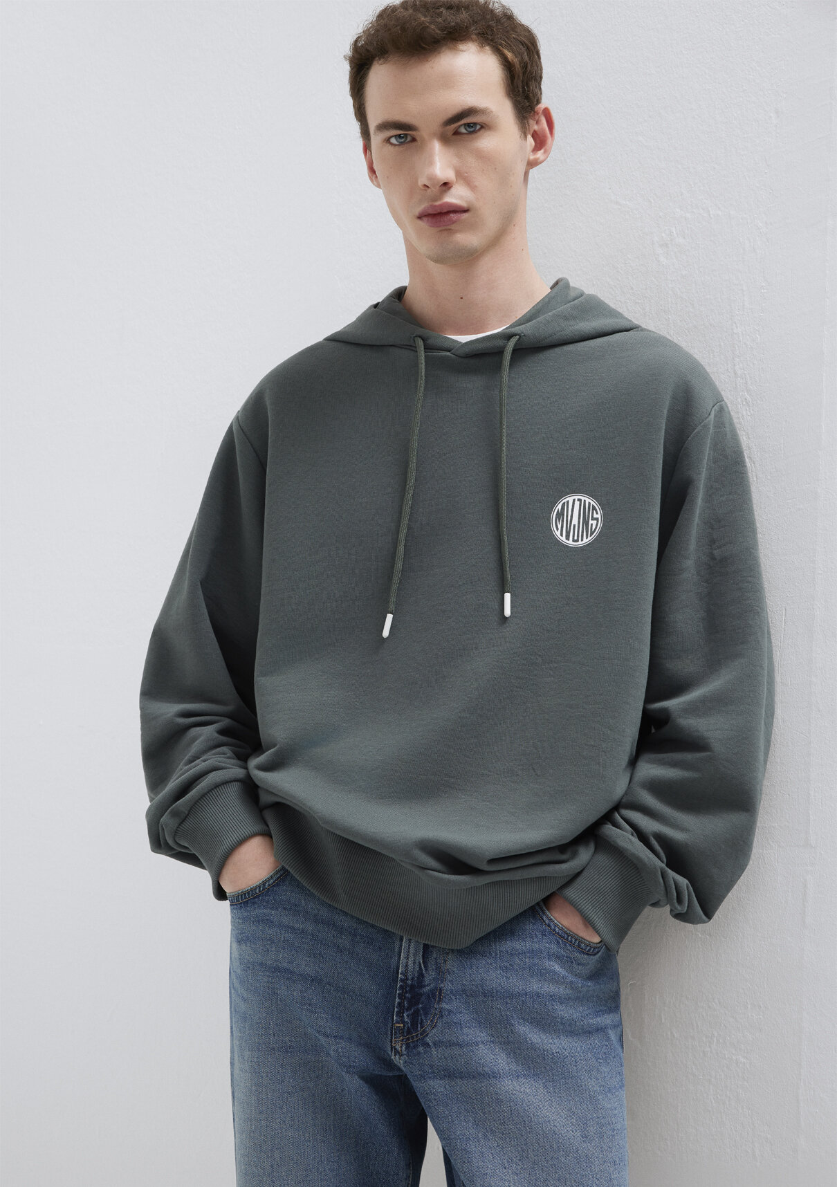 Mavi MVJNS Logo Baskılı Kapüşonlu Yeşil Sweatshirt görsel 2