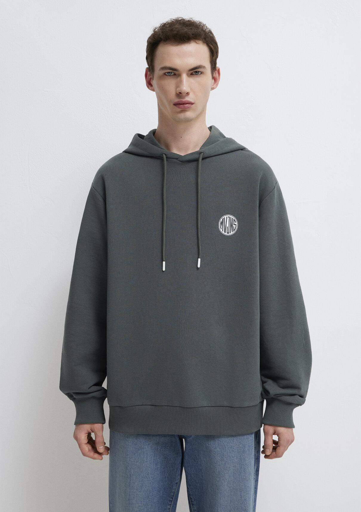 Mavi MVJNS Logo Baskılı Kapüşonlu Yeşil Sweatshirt görsel 3