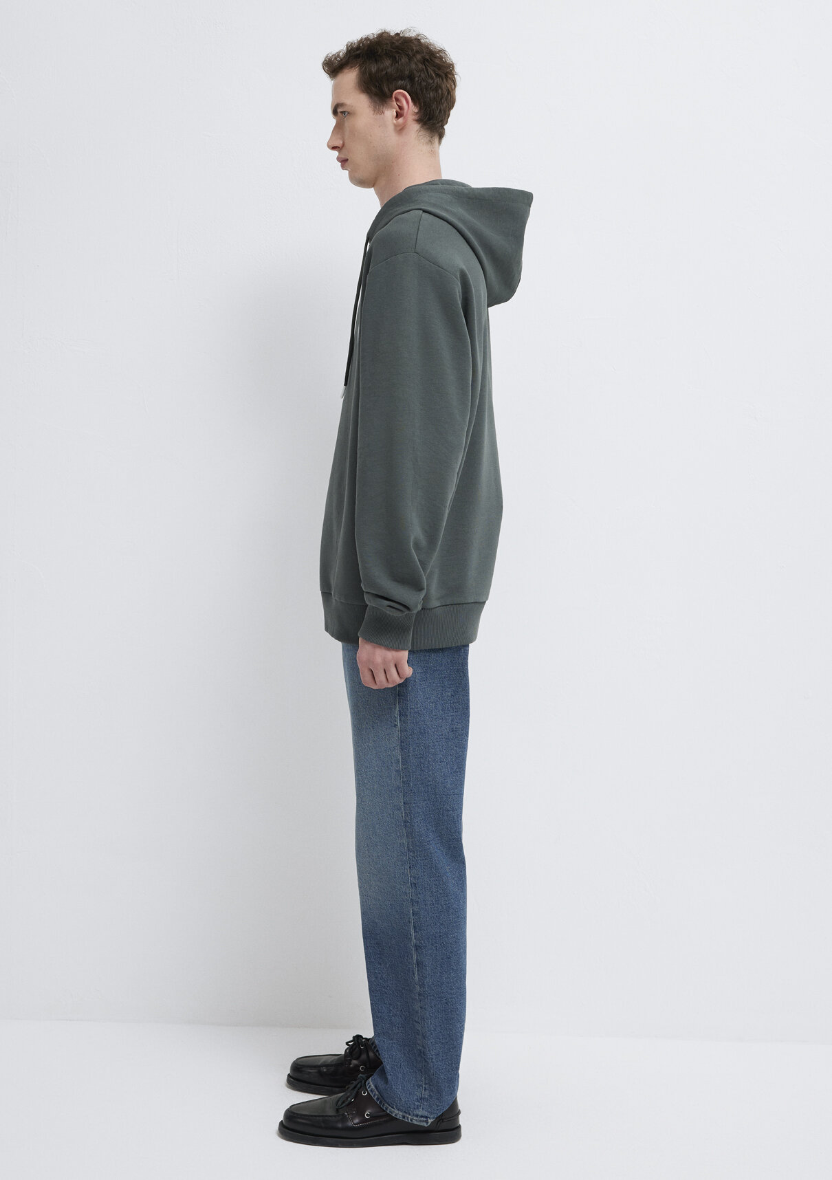 Mavi MVJNS Logo Baskılı Kapüşonlu Yeşil Sweatshirt görsel 4
