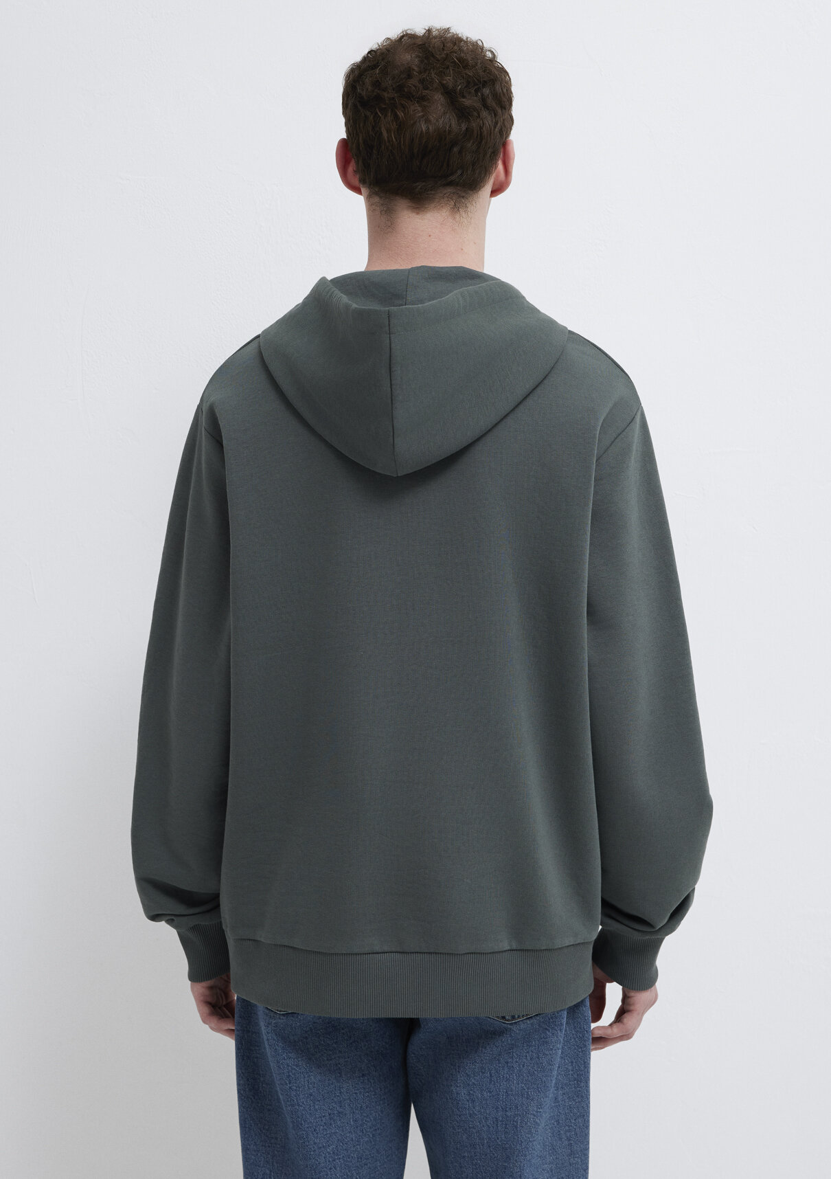 Mavi MVJNS Logo Baskılı Kapüşonlu Yeşil Sweatshirt görsel 5