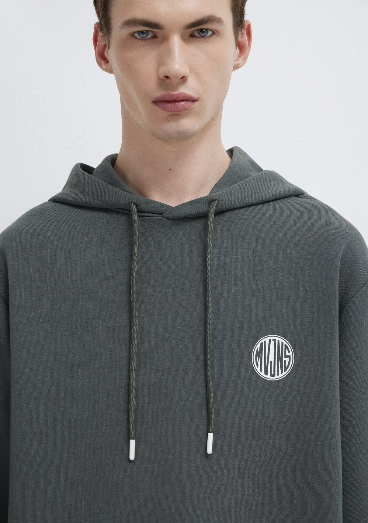 Mavi MVJNS Logo Baskılı Kapüşonlu Yeşil Sweatshirt görsel 6