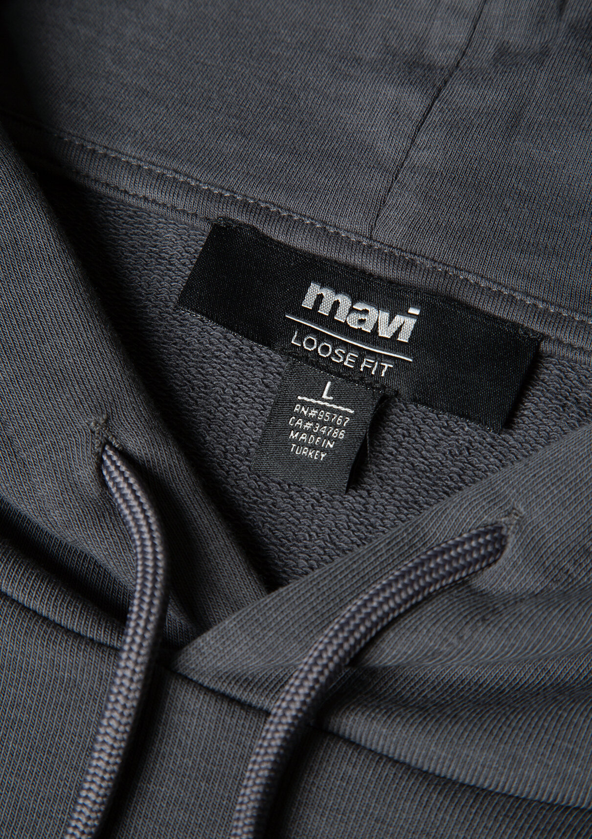 Mavi MVJNS Logo Baskılı Kapüşonlu Antrasit Sweatshirt görsel 8