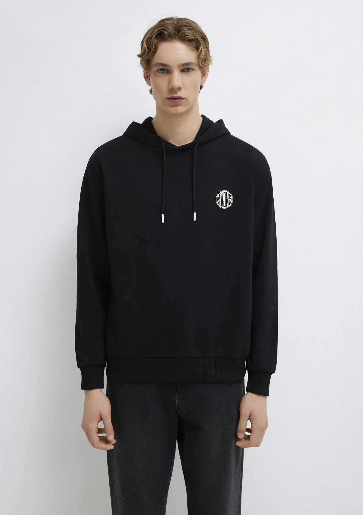 Mavi MVJNS Logo Baskılı Kapüşonlu Siyah Sweatshirt görsel 4