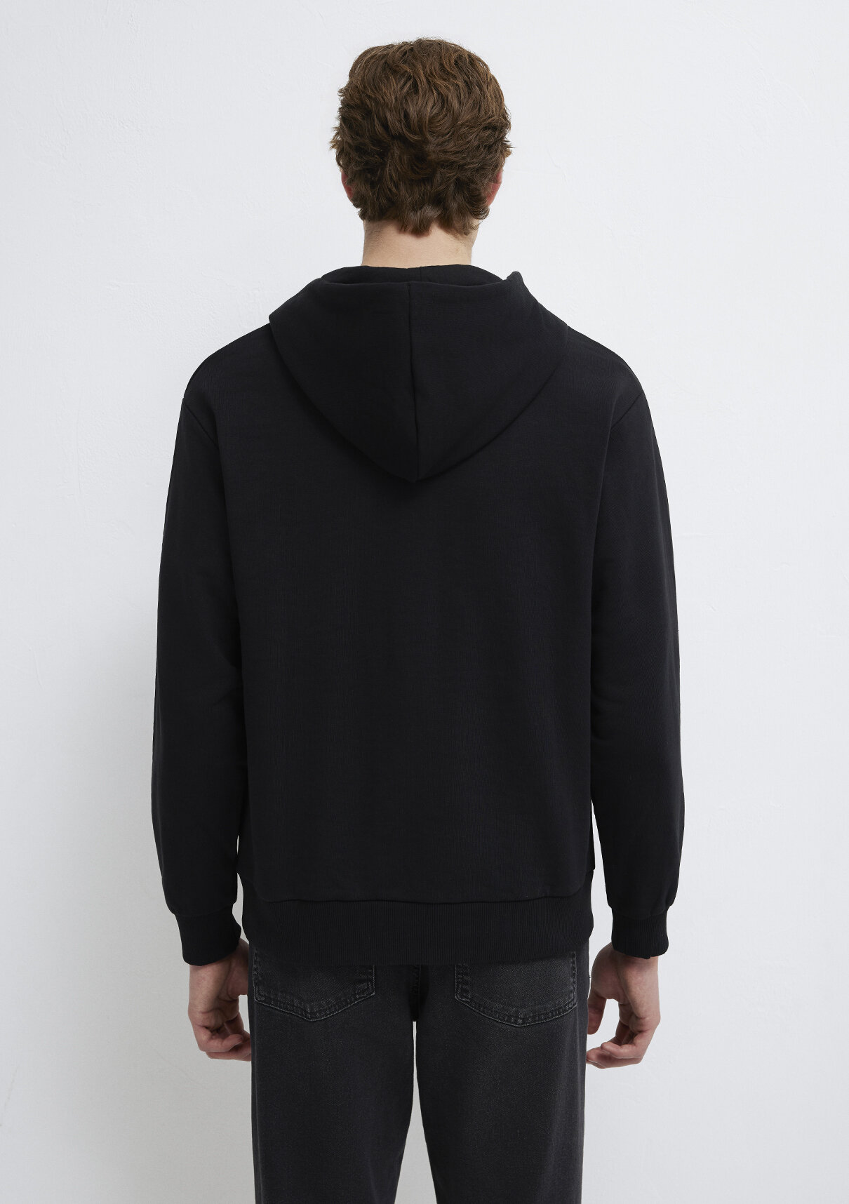 Mavi MVJNS Logo Baskılı Kapüşonlu Siyah Sweatshirt görsel 6