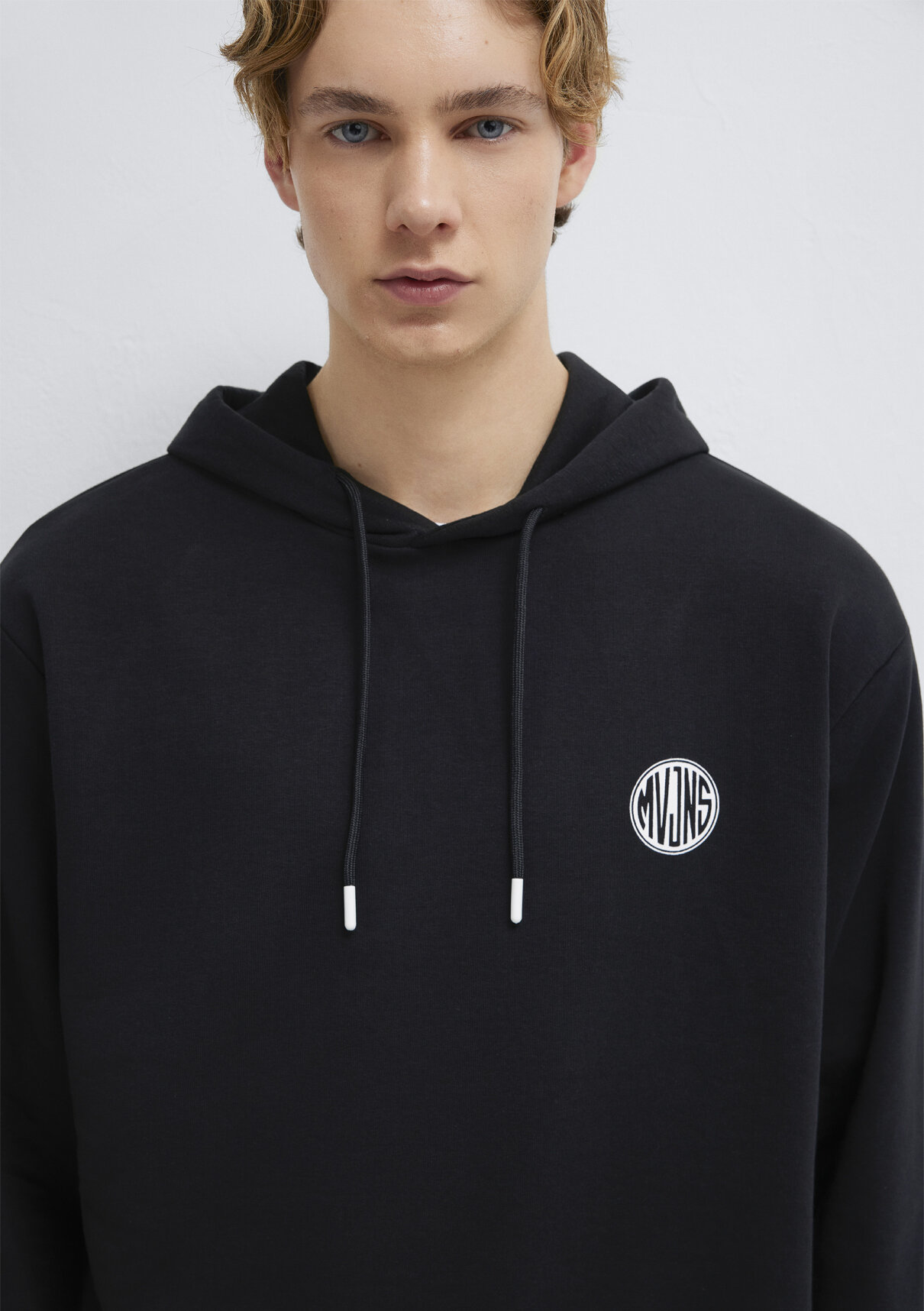 Mavi MVJNS Logo Baskılı Kapüşonlu Siyah Sweatshirt görsel 7