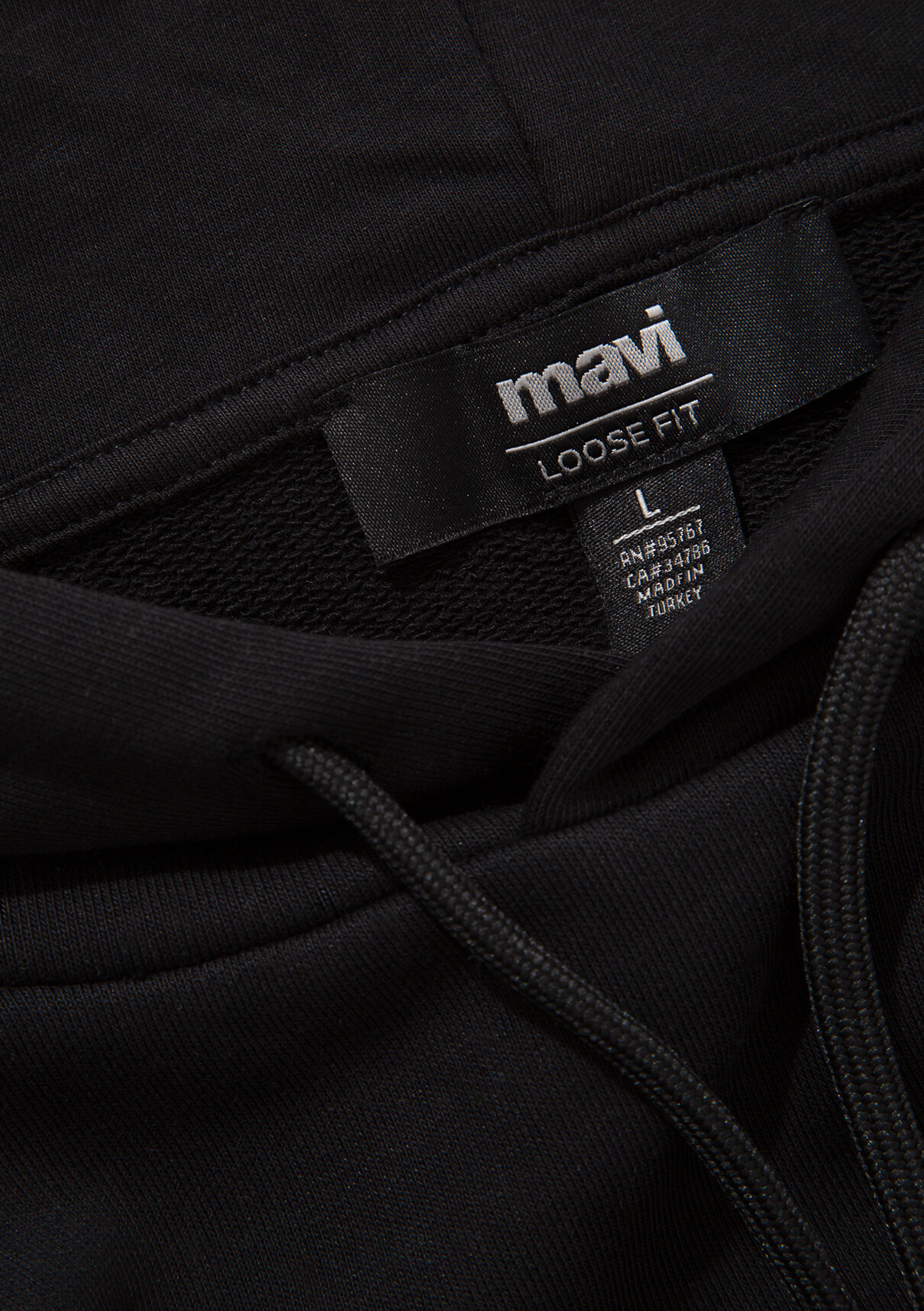 Mavi MVJNS Logo Baskılı Kapüşonlu Siyah Sweatshirt görsel 8