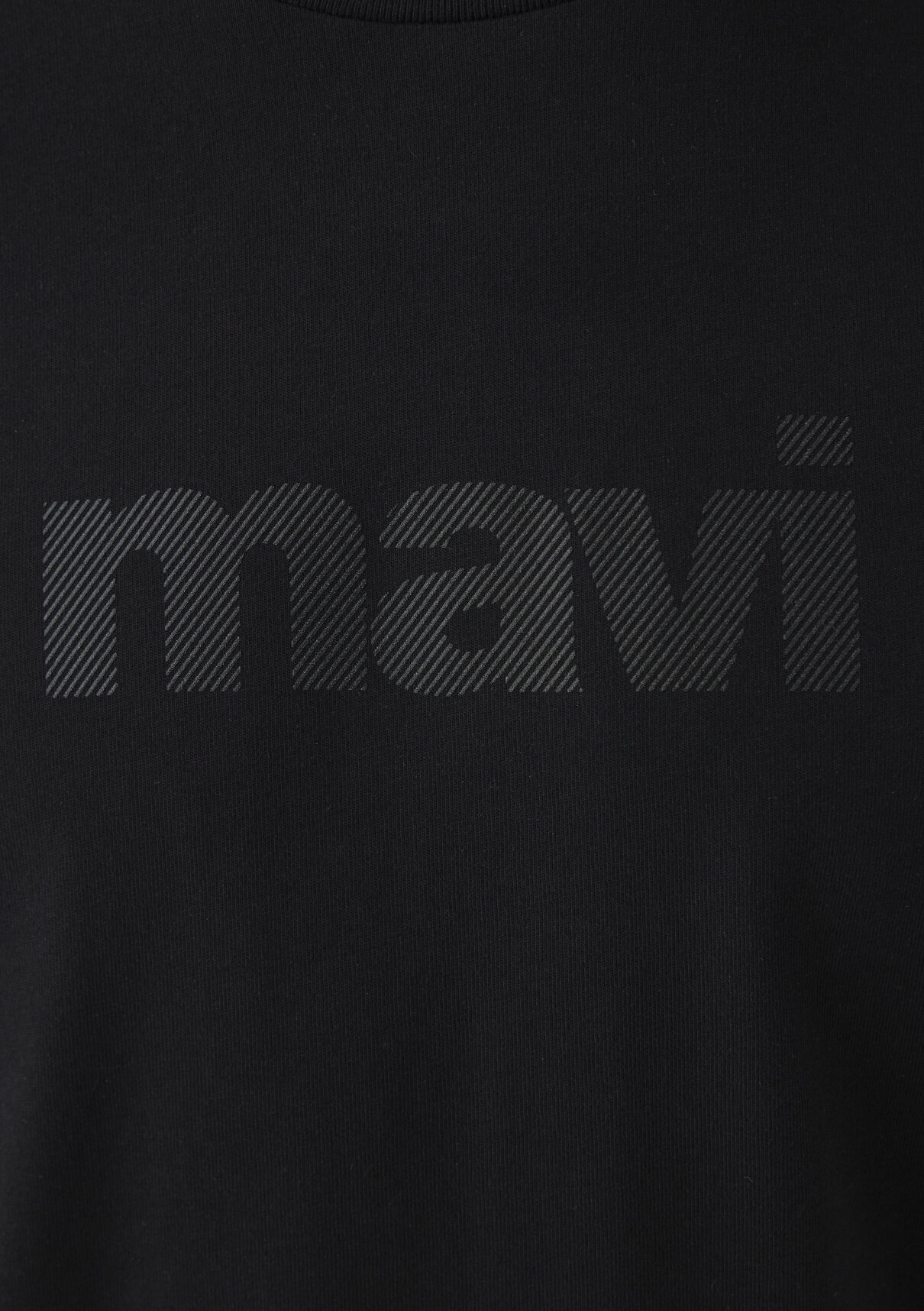 Mavi Logo Baskılı Siyah Tişört görsel 7
