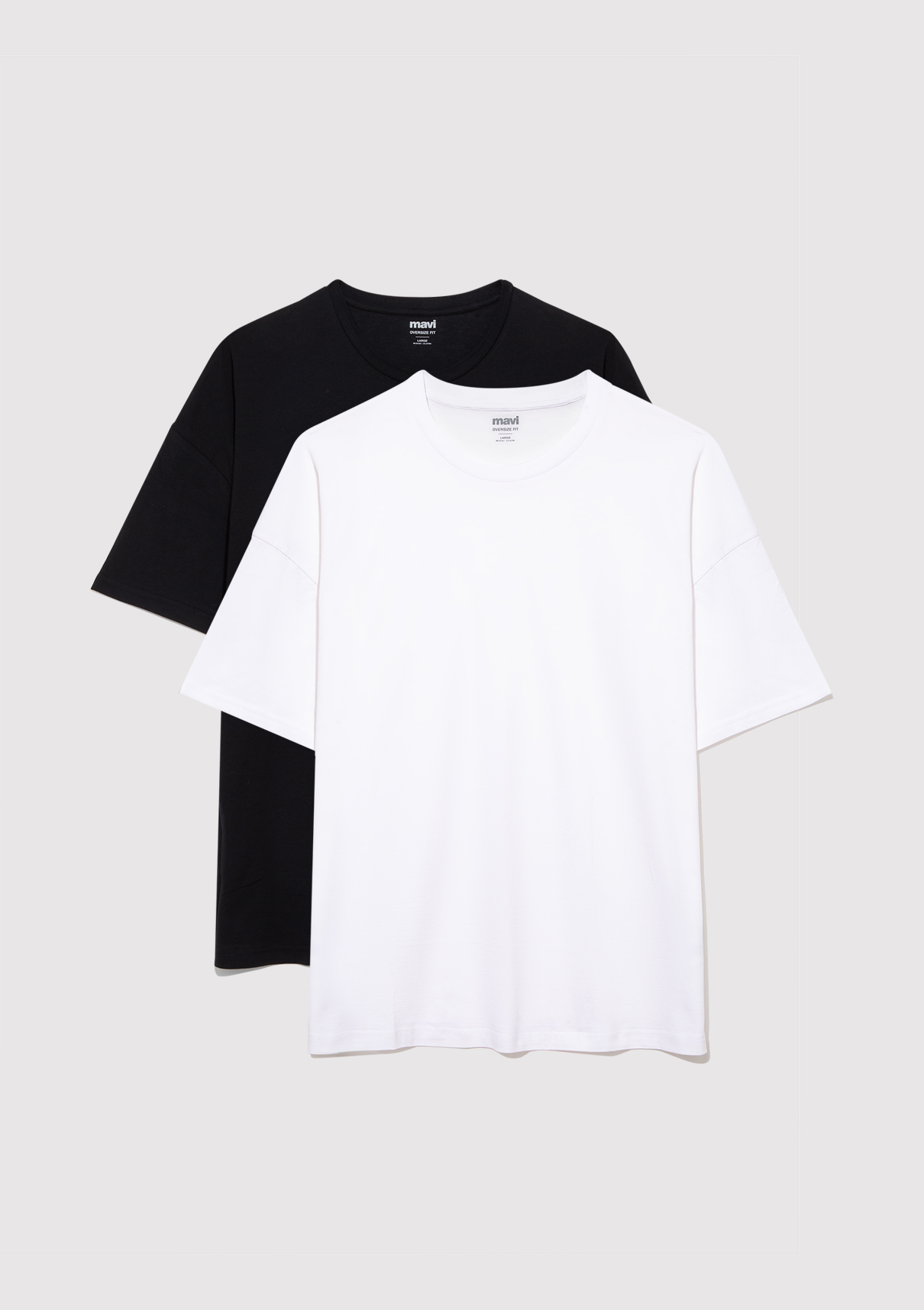 Mavi 2li Oversize Basic Tişört