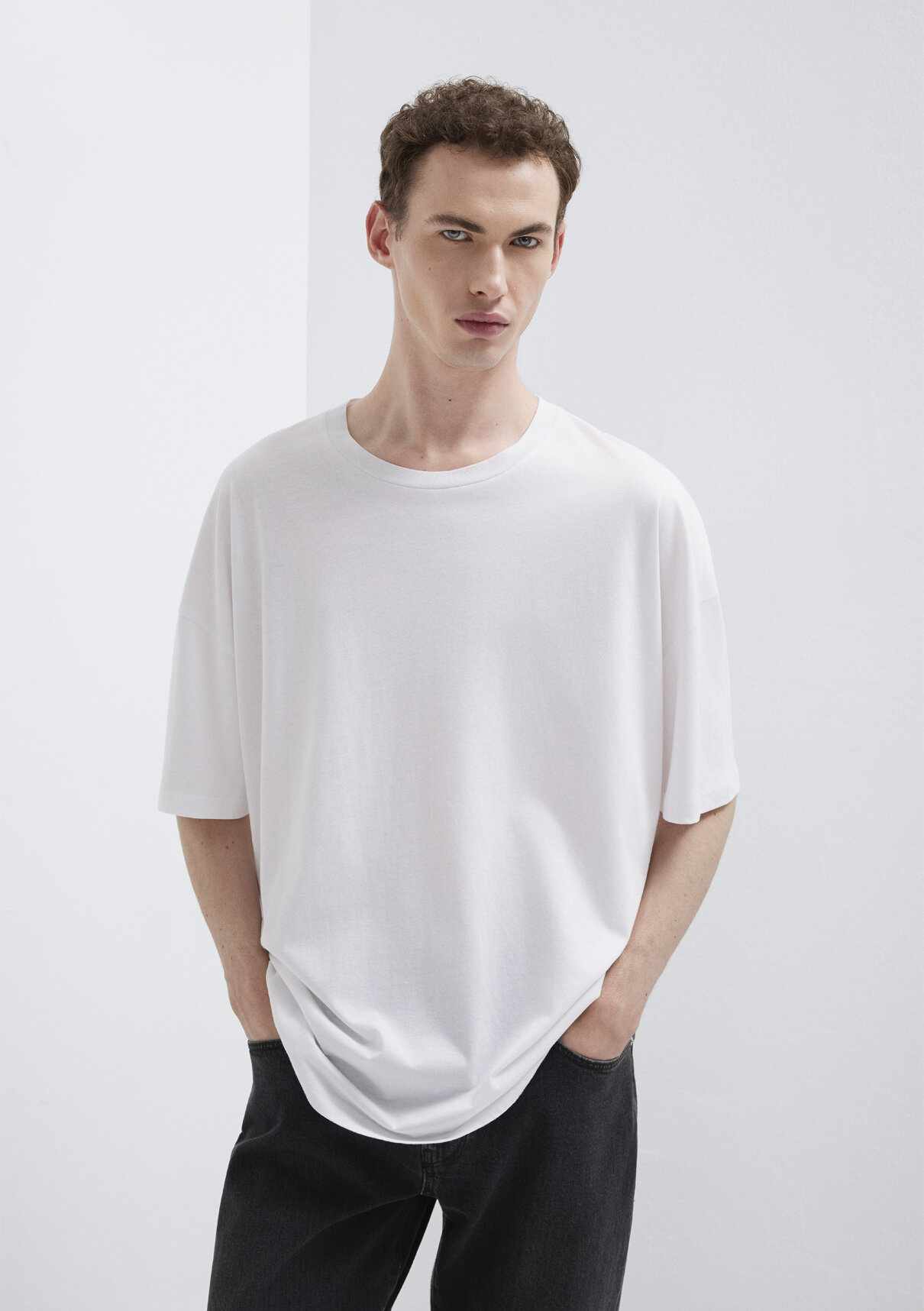 Mavi 2li Oversize Basic Tişört görsel 3