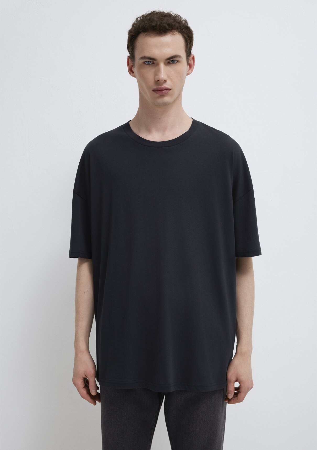 Mavi 2li Oversize Basic Tişört görsel 7