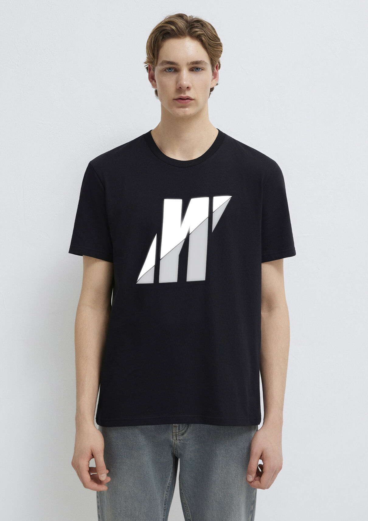Mavi Pro Logo Baskılı Siyah Tişört görsel 3