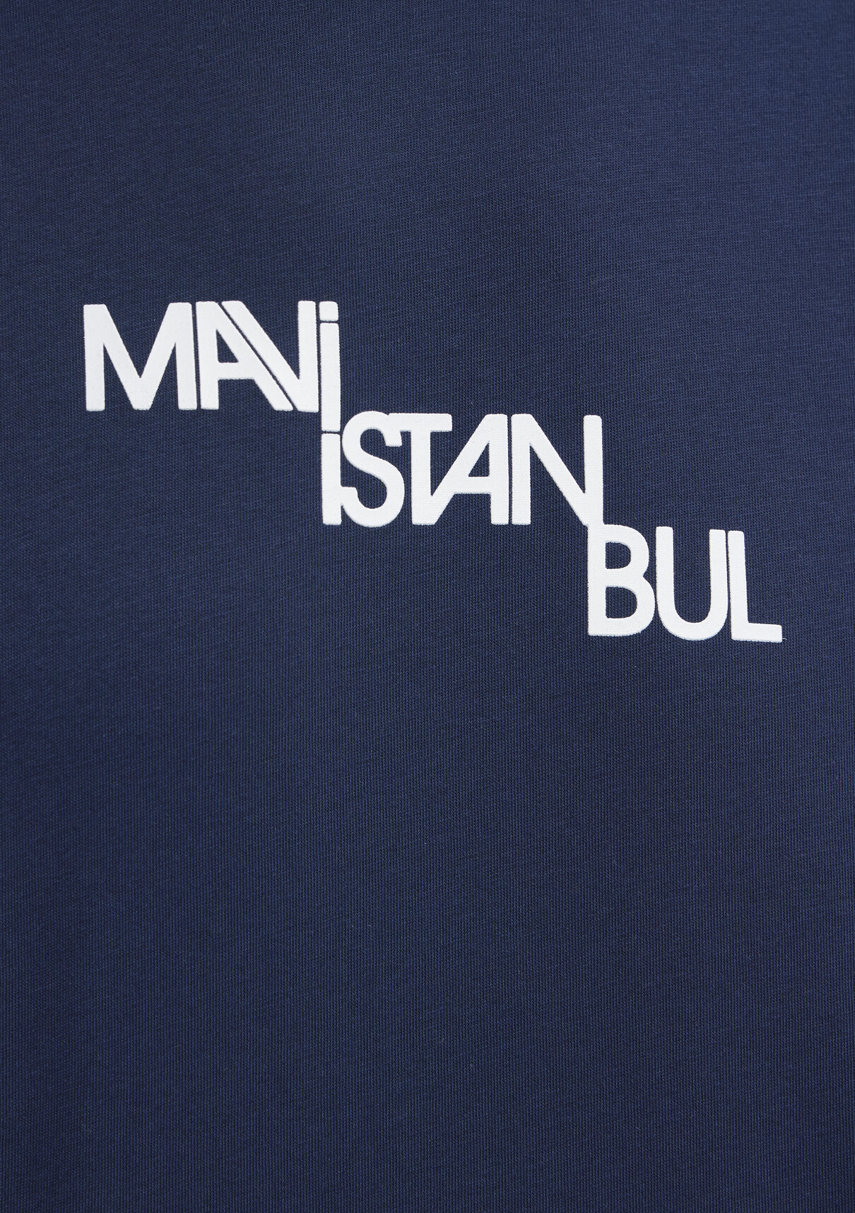 Mavi İstanbul Baskılı Lacivert Tişört görsel 7