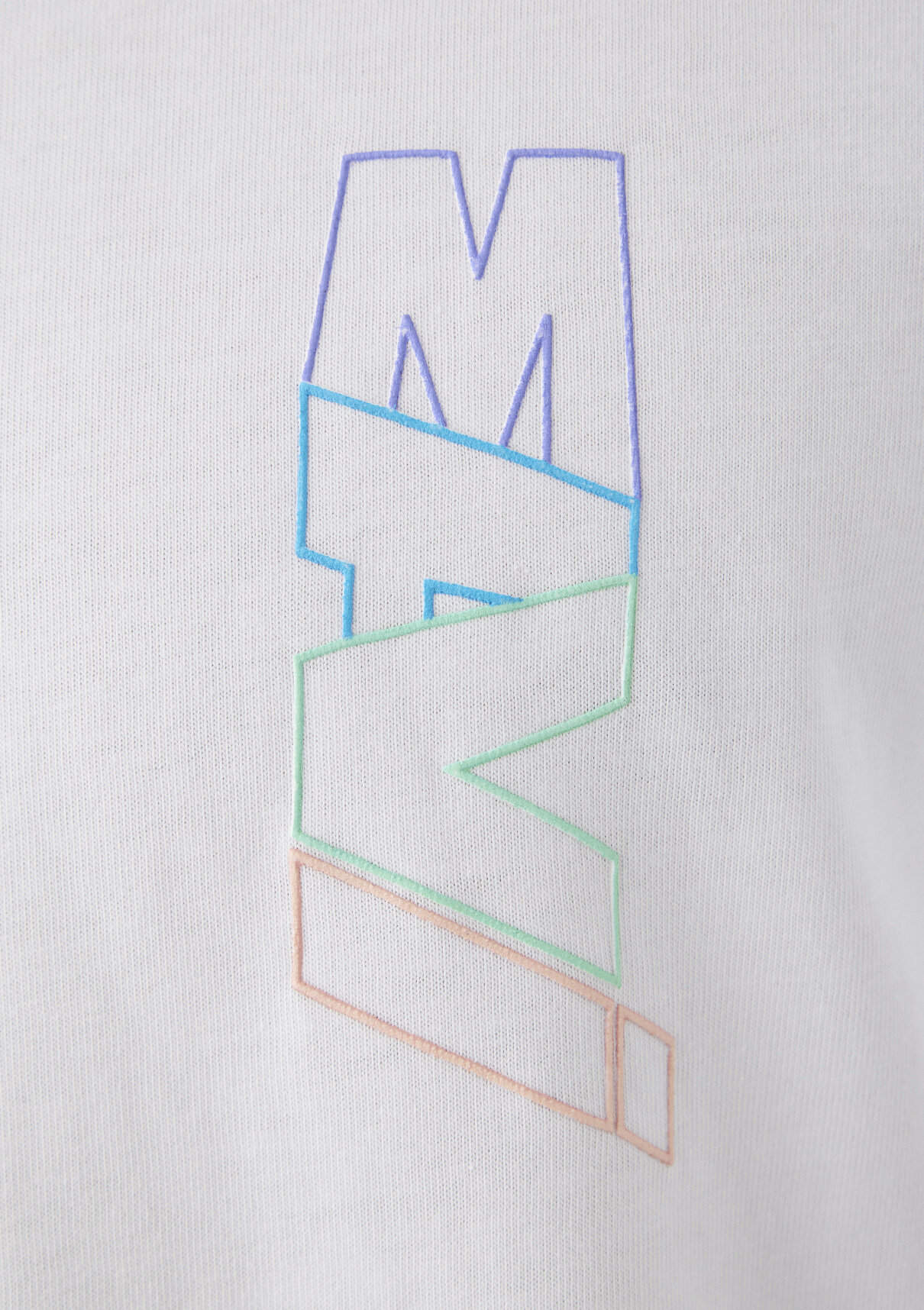 Mavi Logo Sırt Baskılı Beyaz Tişört görsel 7