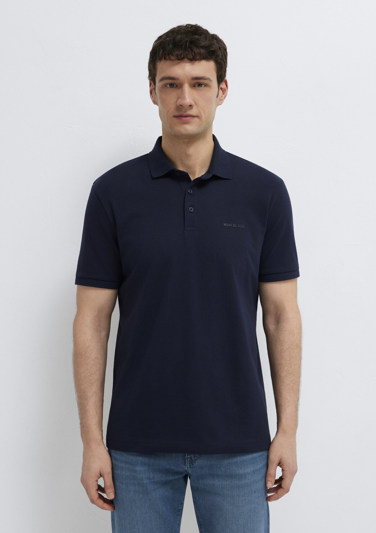 Mavi Black Lacivert Polo Tişört görsel 3