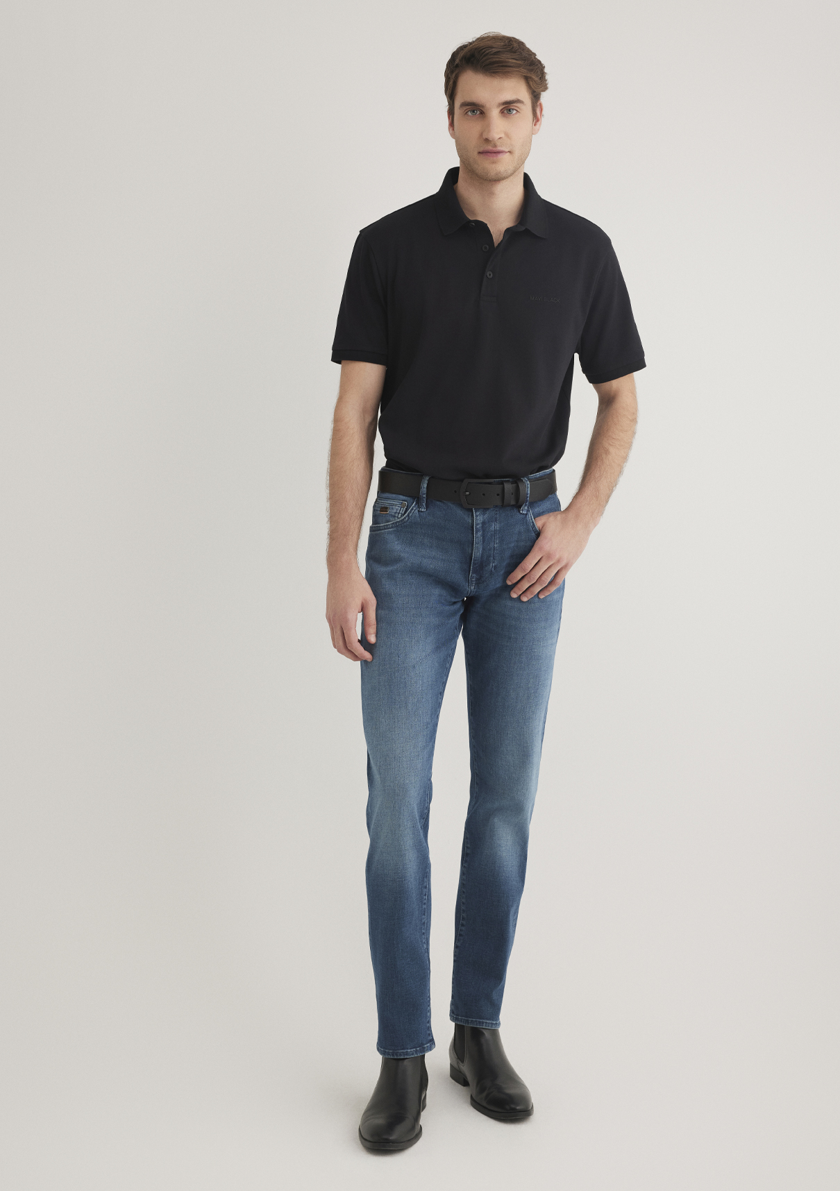 Mavi Black Siyah Polo Tişört görsel 2