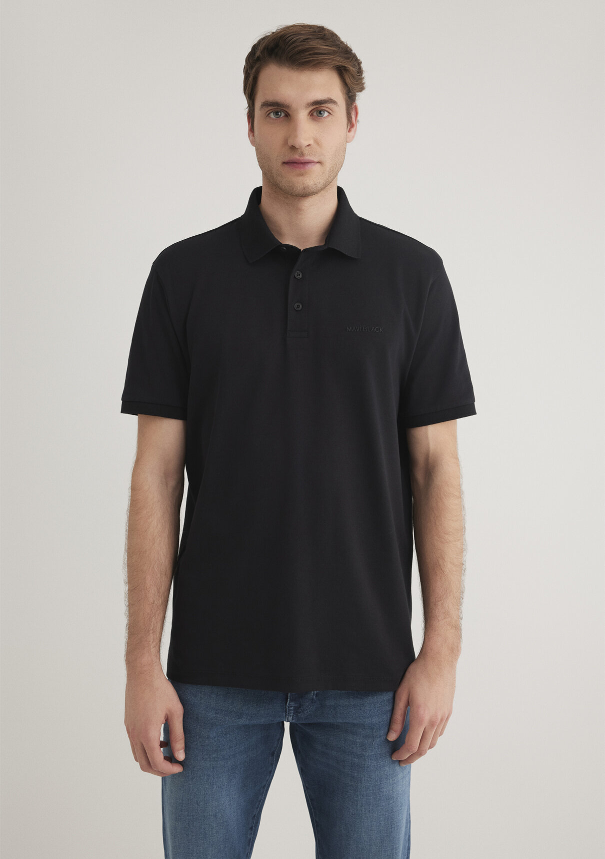Mavi Black Siyah Polo Tişört görsel 4