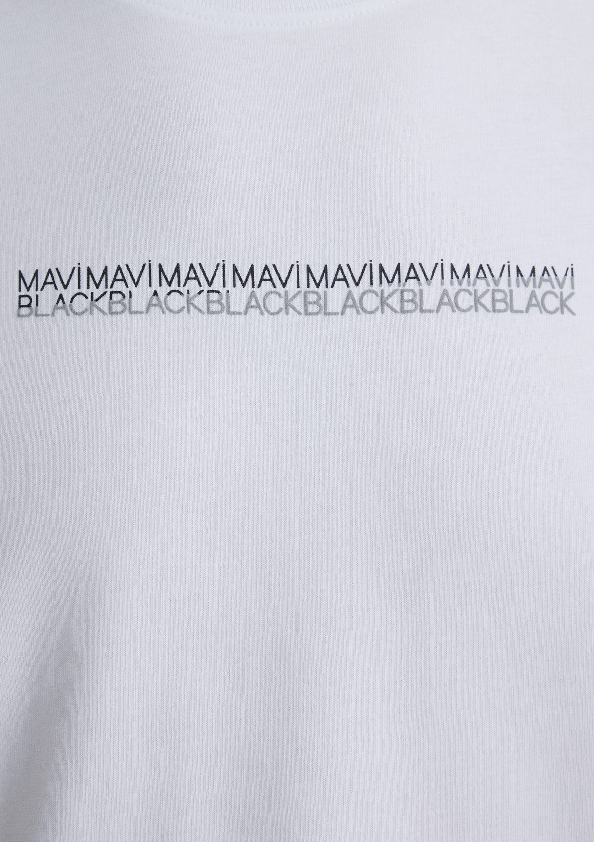 Mavi Black Baskılı Beyaz Tişört görsel 6