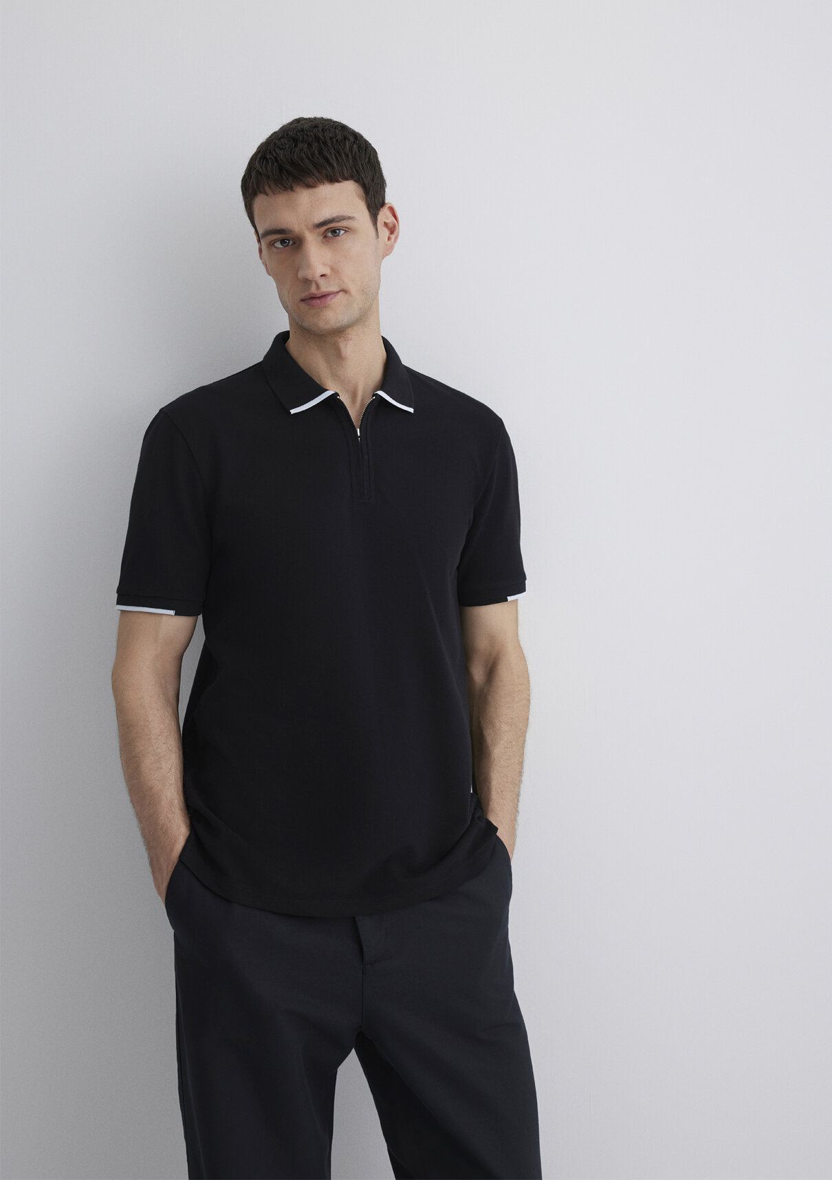Mavi Şerit Detaylı Mavi Black Polo Tişört