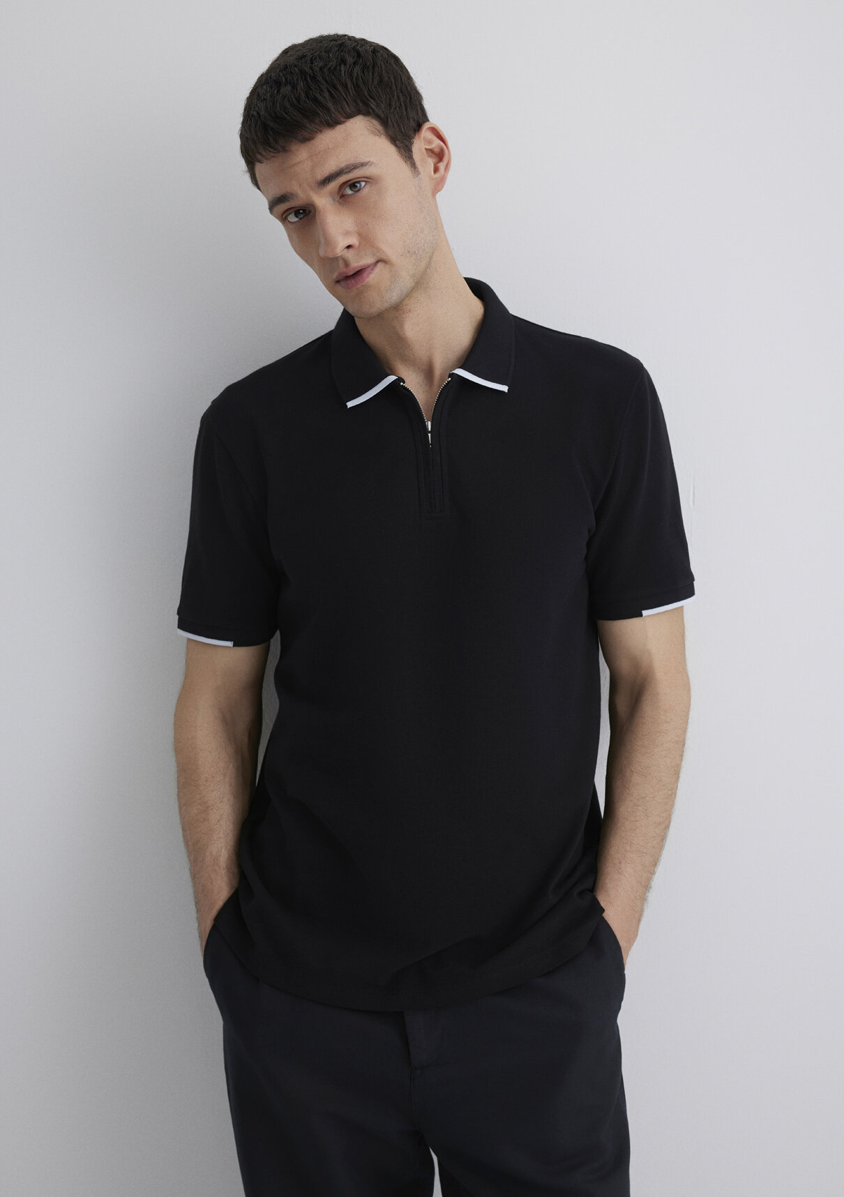 Mavi Şerit Detaylı Mavi Black Polo Tişört görsel 2