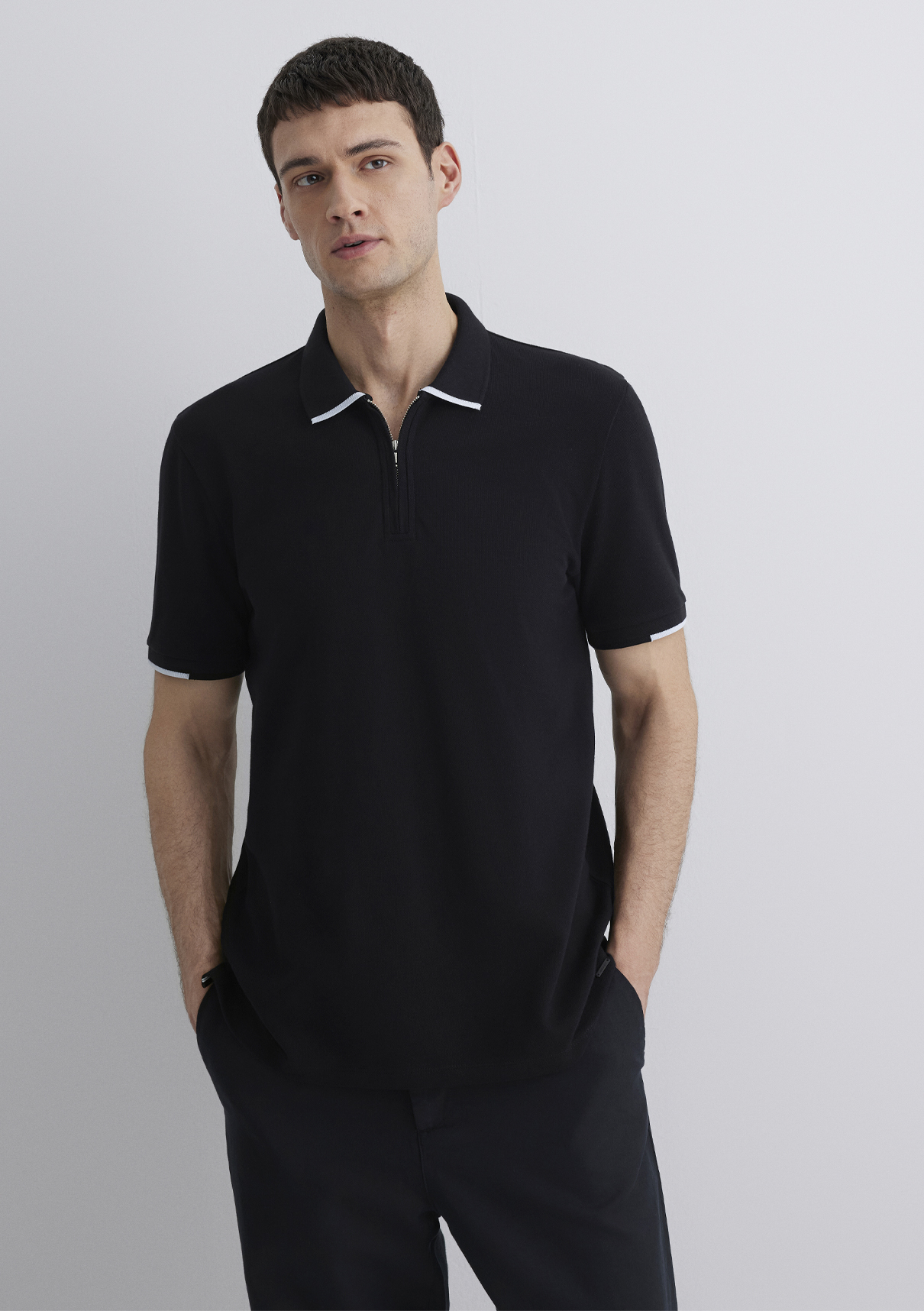 Mavi Şerit Detaylı Mavi Black Polo Tişört görsel 3
