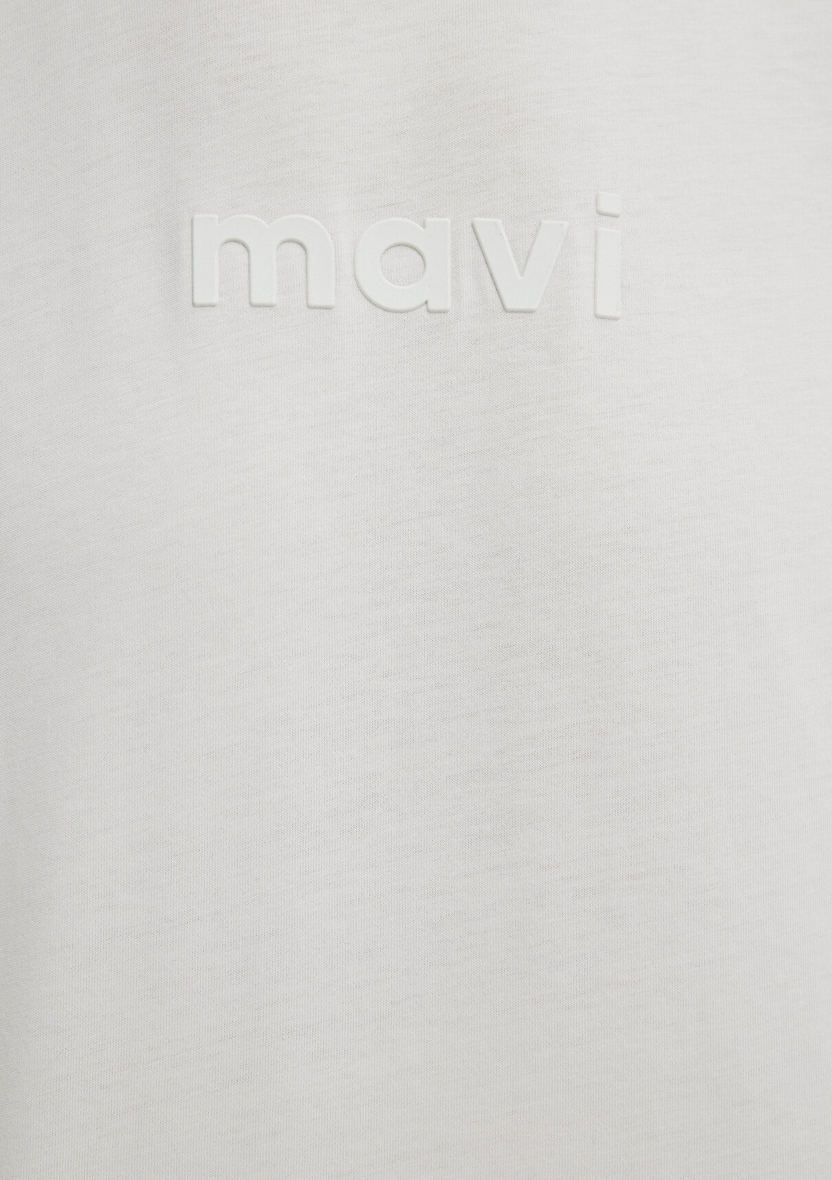 Mavi Logo Baskılı Ekru Tişört görsel 7
