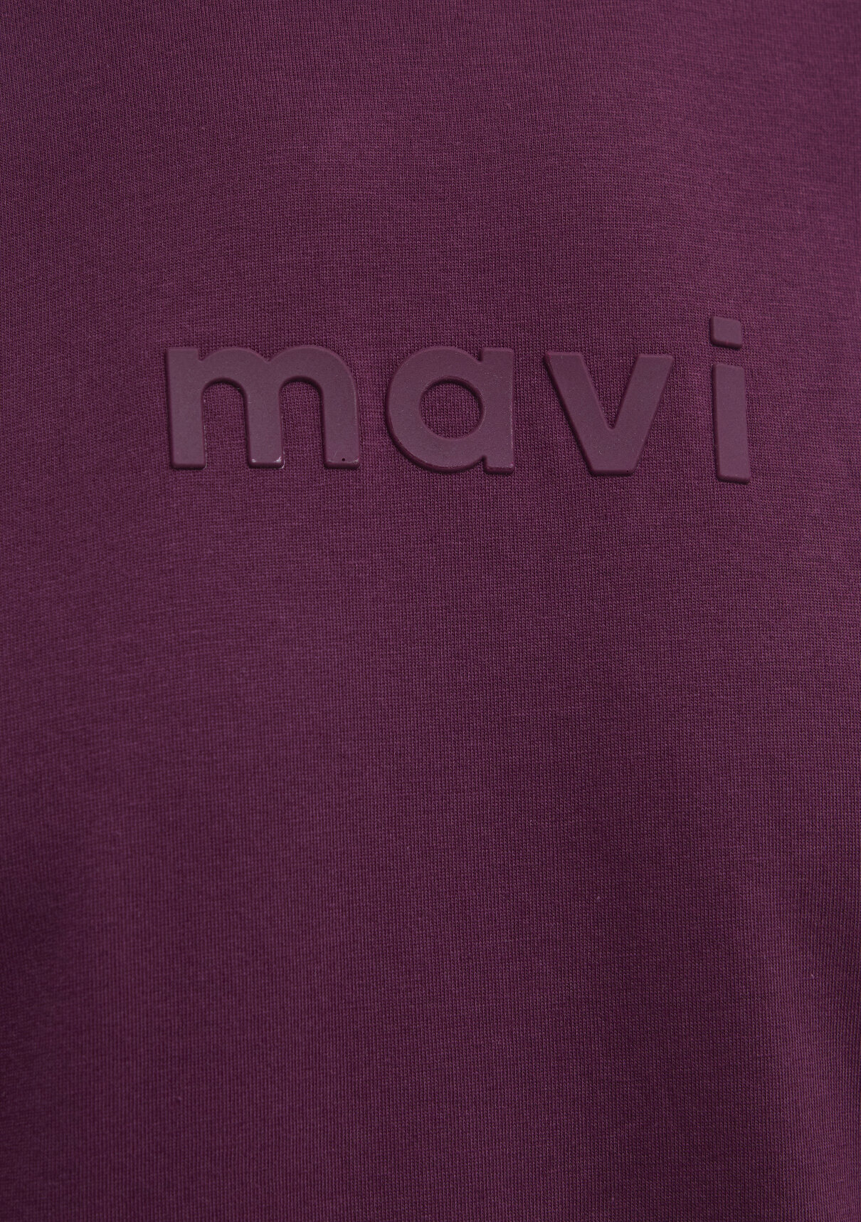 Mavi Logo Baskılı Mor Tişört görsel 6