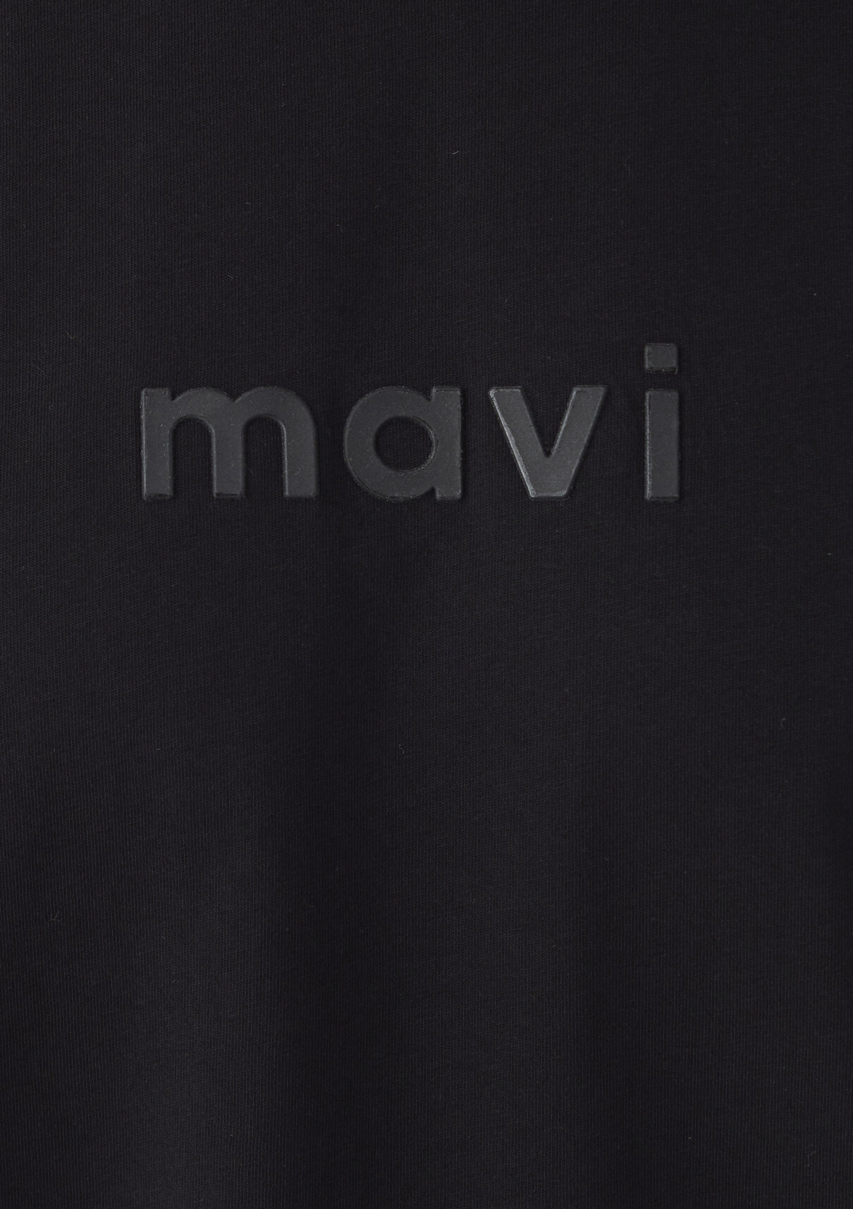 Mavi Logo Baskılı Siyah Tişört görsel 7
