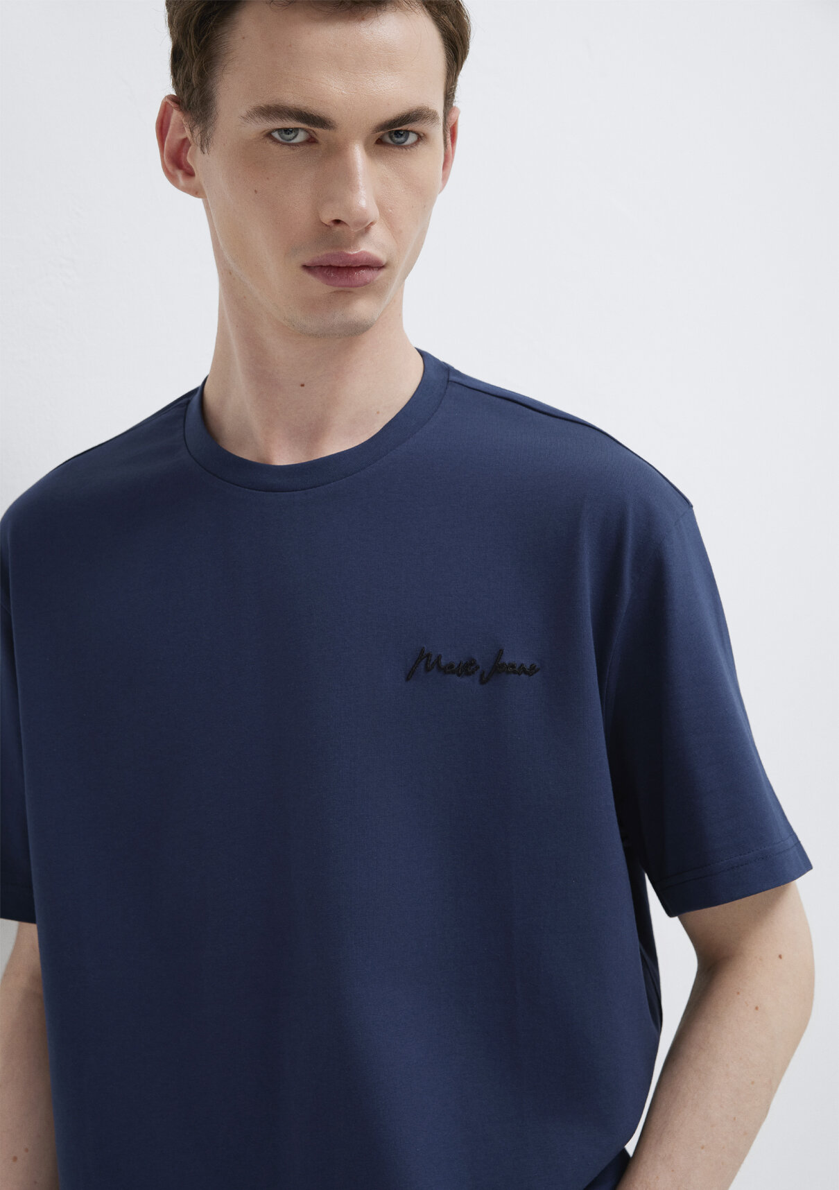 Mavi Jeans Baskılı Lacivert Tişört