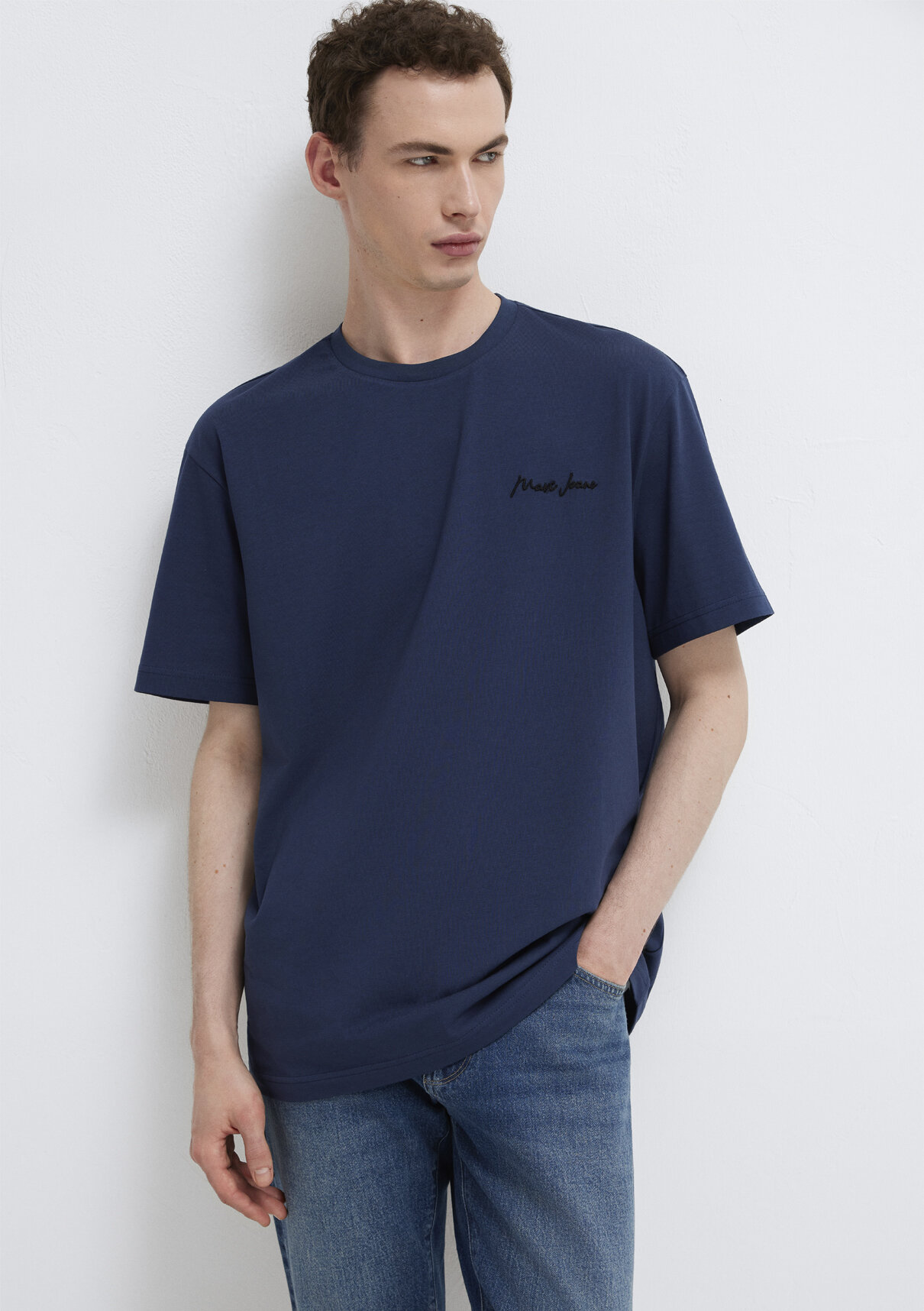 Mavi Jeans Baskılı Lacivert Tişört görsel 2