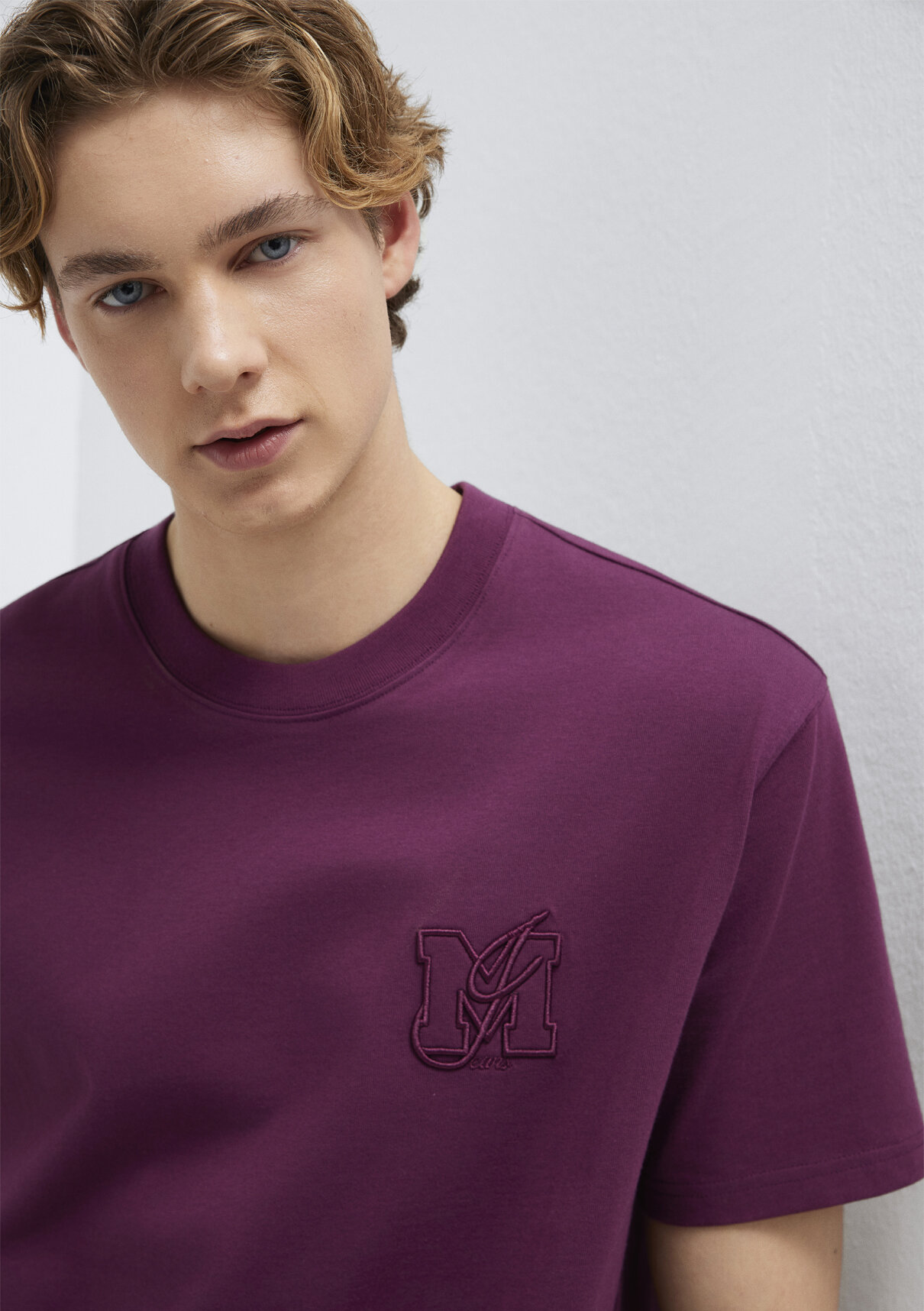 Mavi MJ Logo Detaylı Mor Tişört görsel 2