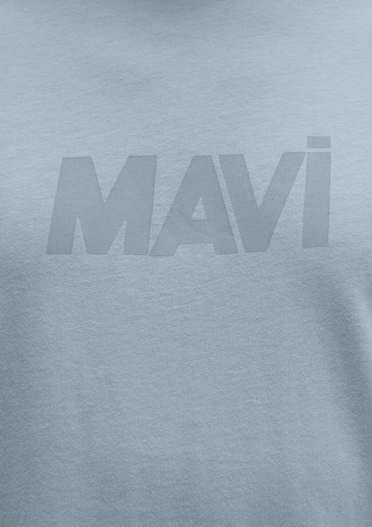 Mavi Logo Baskılı Mavi Tişört görsel 6