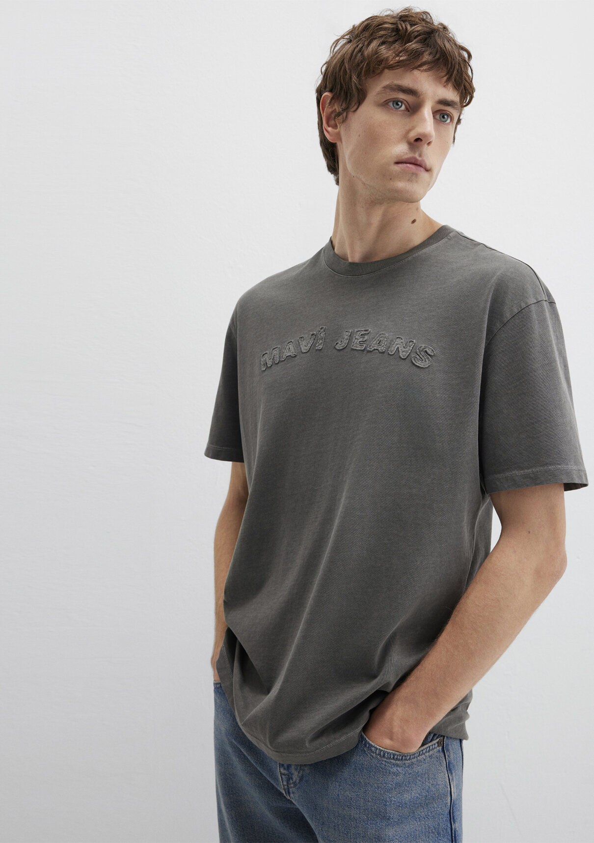 Mavi Jeans Baskılı Antrasit Tişört görsel 2