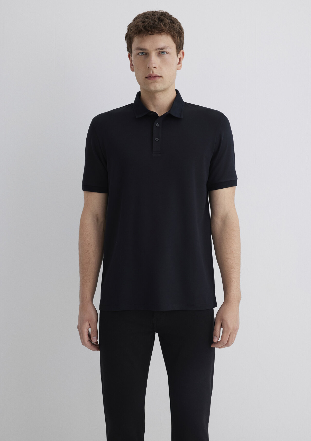 Mavi Soft-Premium Siyah Polo Tişört görsel 3